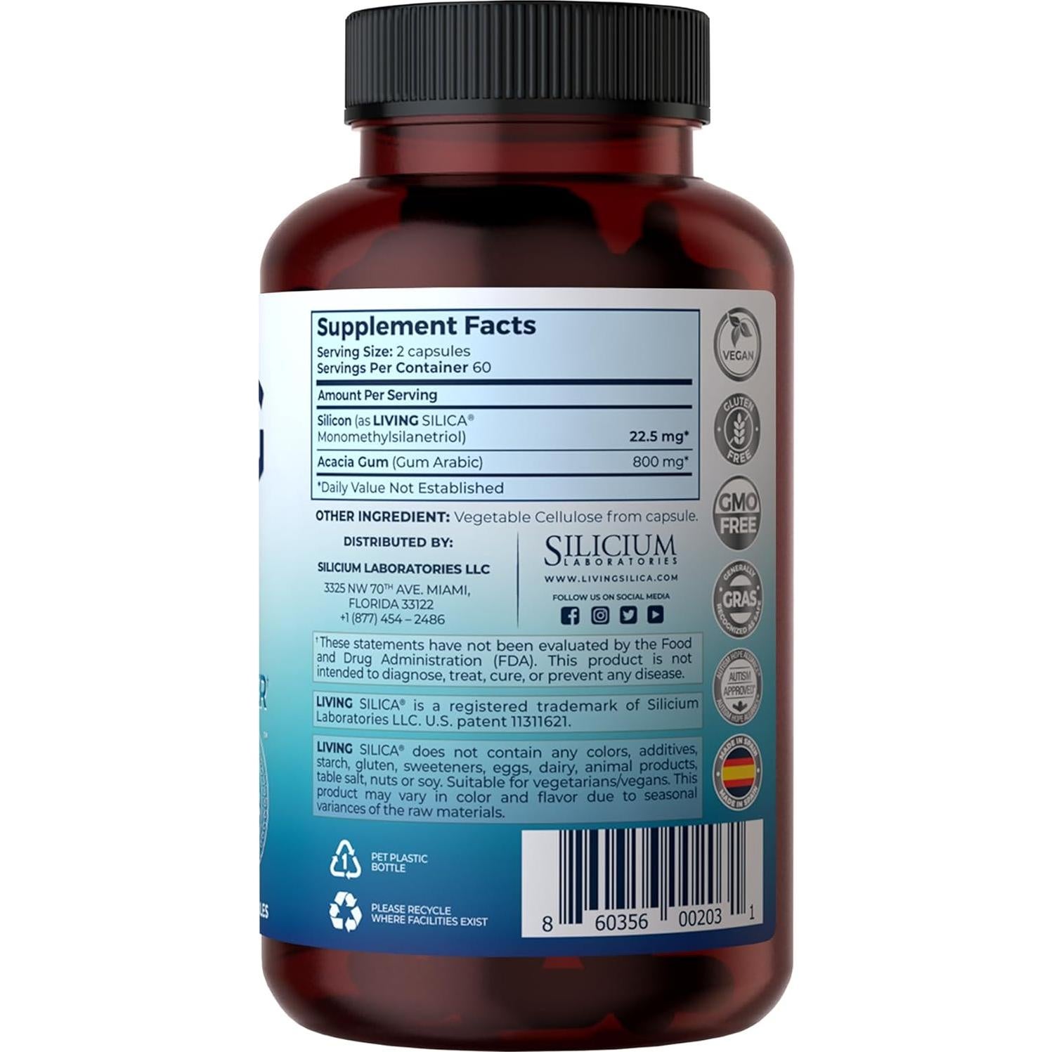 Cápsulas de Colágeno Living Silica 120 Unidades - Minerales