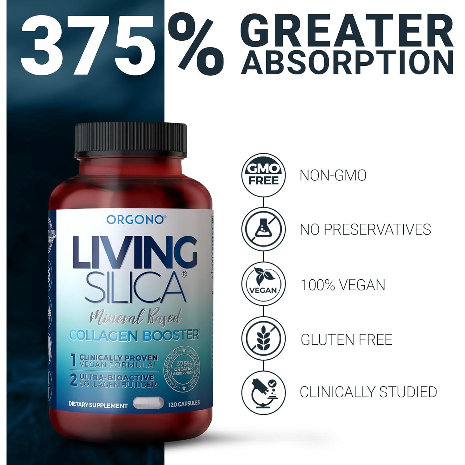 Cápsulas de Colágeno Living Silica 120 Unidades - Minerales