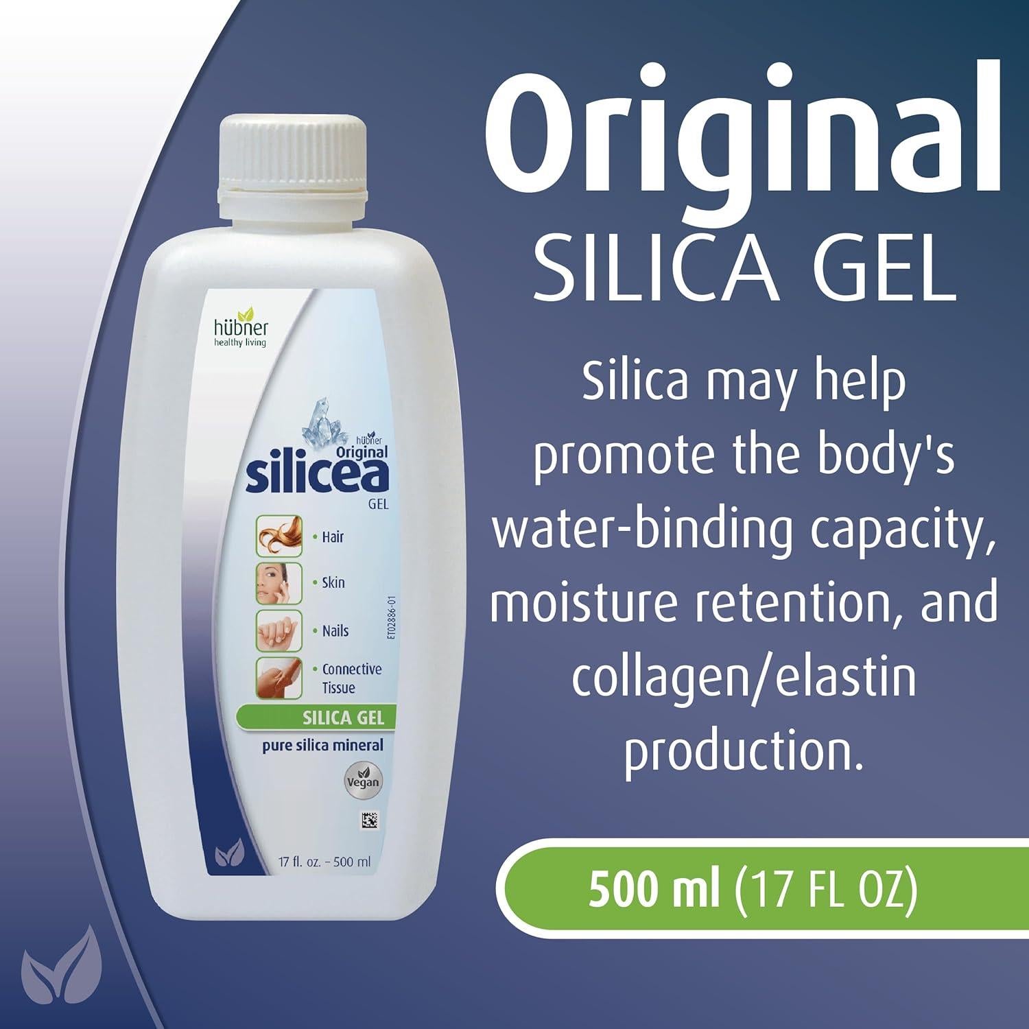 Gel Silicea Original Hubner 500 ml para Cabello, Piel y Uñas