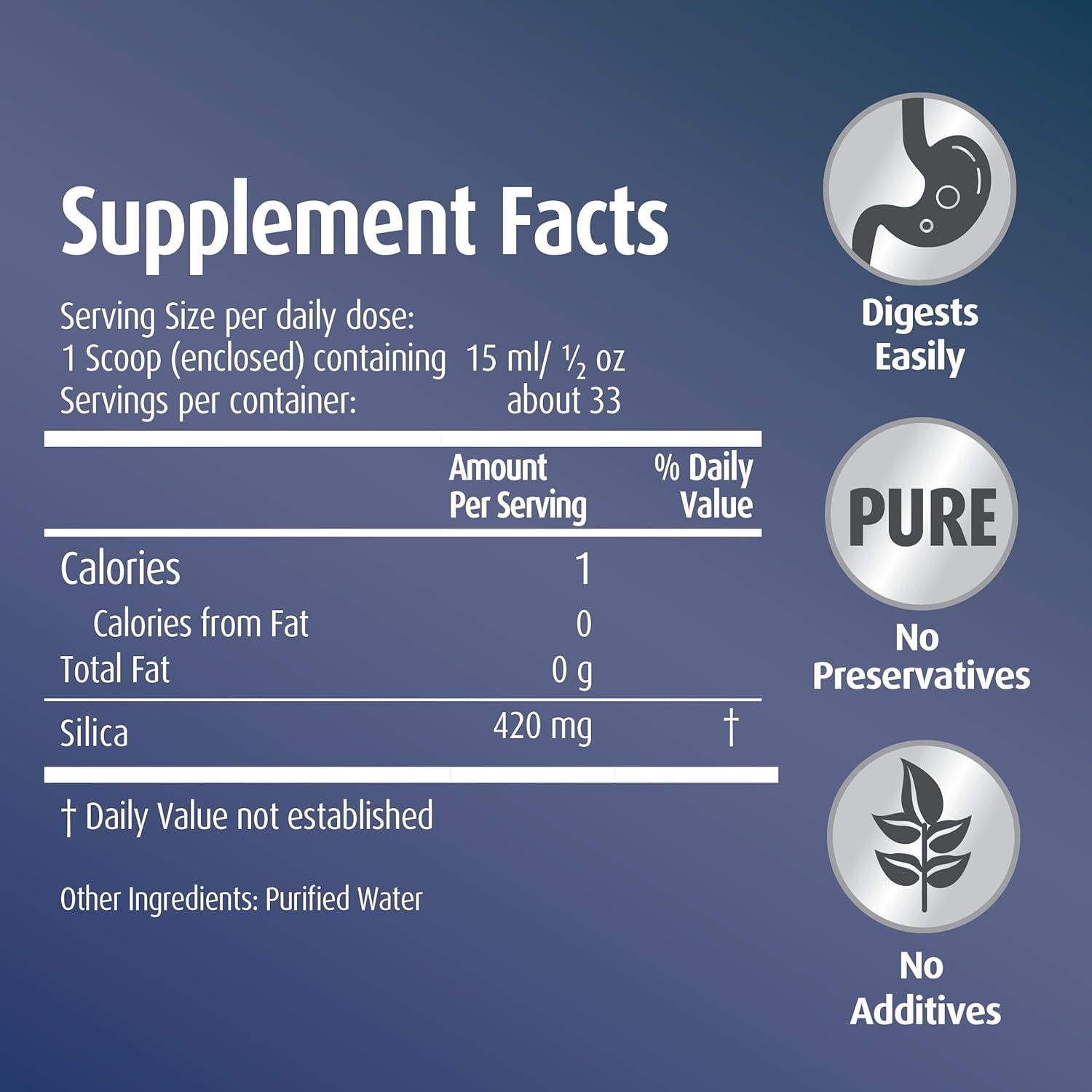 Gel Silicea Original Hubner 500 ml para Cabello, Piel y Uñas