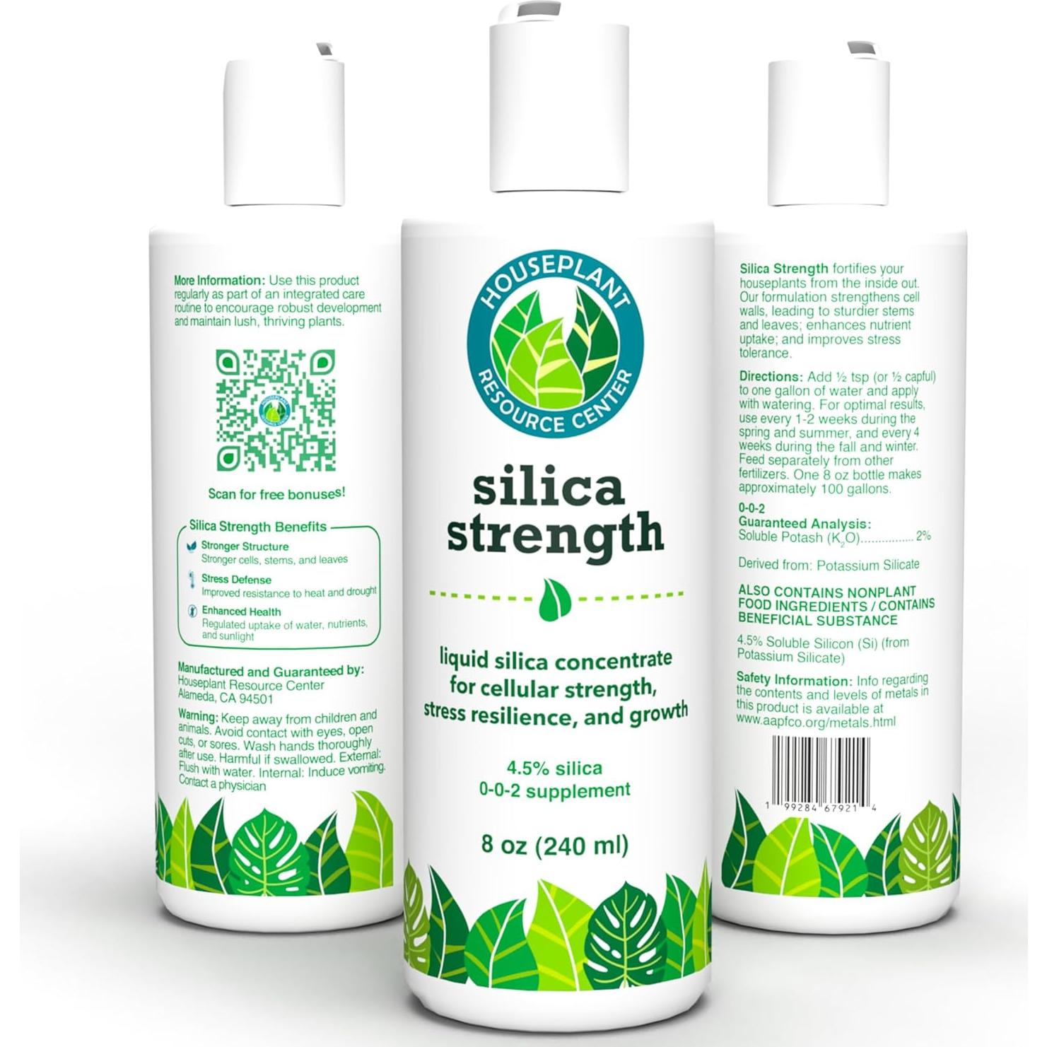 Suplemento Silica Strength 236.6 ml - Fortalece Plantas de Interior