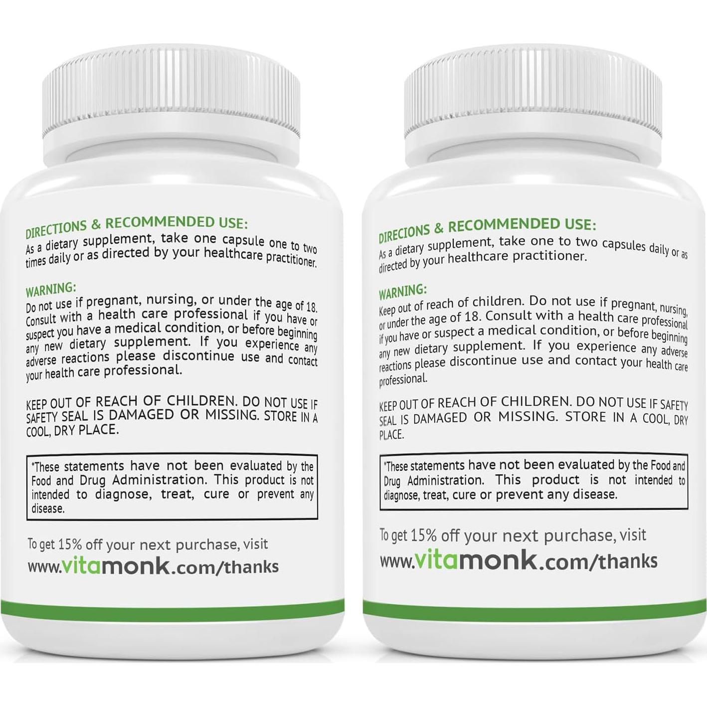 Suplemento Cognitivo VitaMonk Alpha GPC 325mg y Uridina