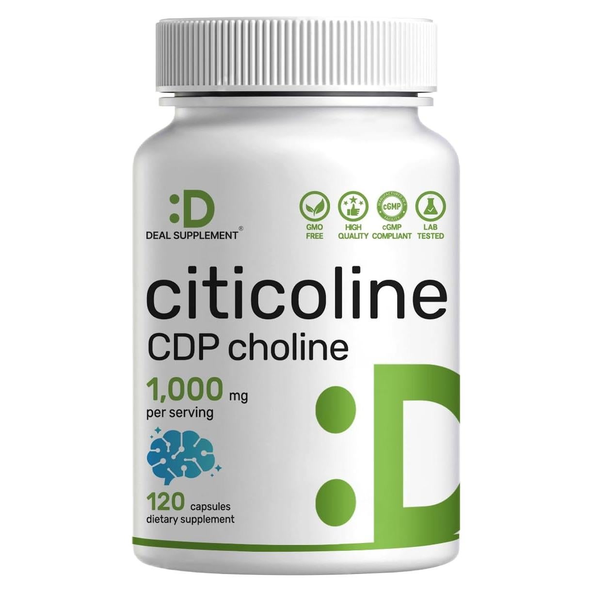 Citicolina 1000mg Deal Supplement - 120 Cápsulas Salud Cerebral