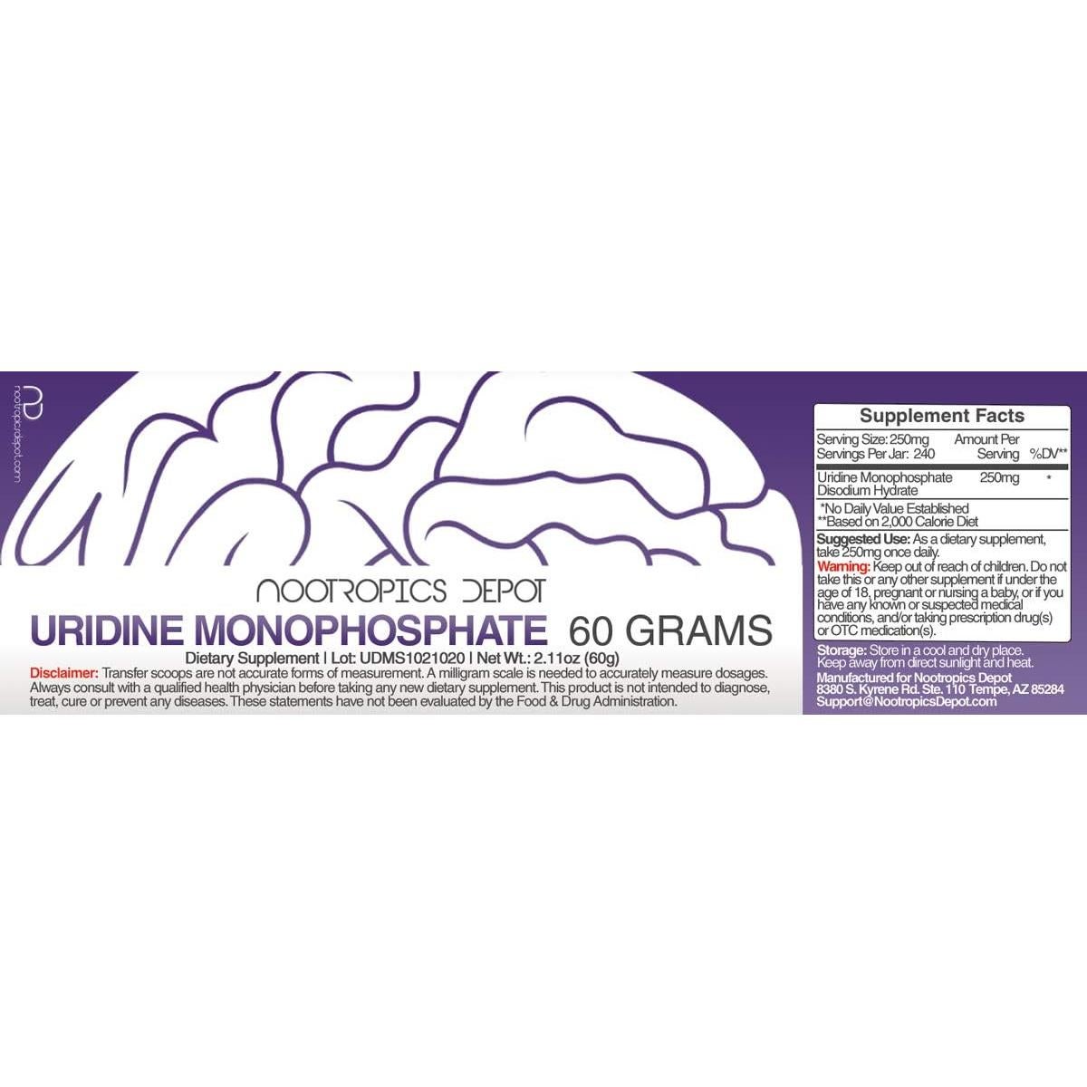 Pólder de Uridina Monofosfato Nootropics Depot 60g