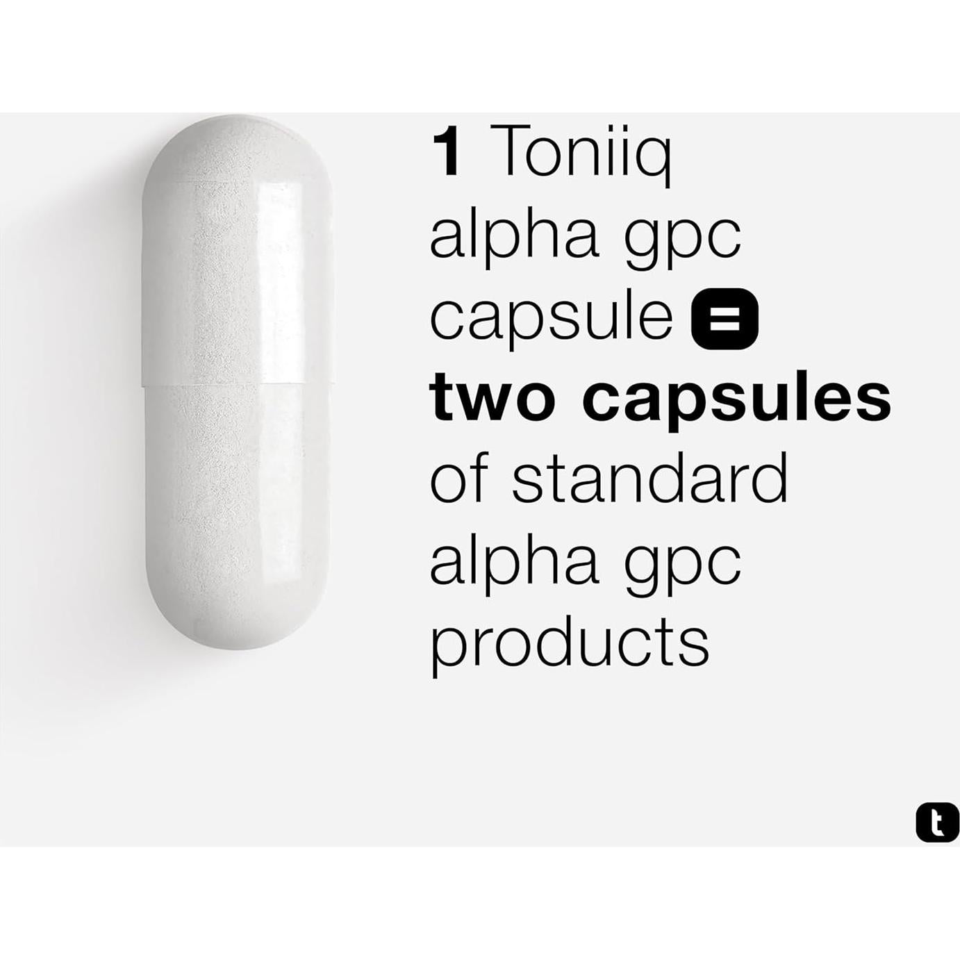 Cápsulas de Alpha GPC Toniiq 600mg - 120 Unidades - Nootrópico
