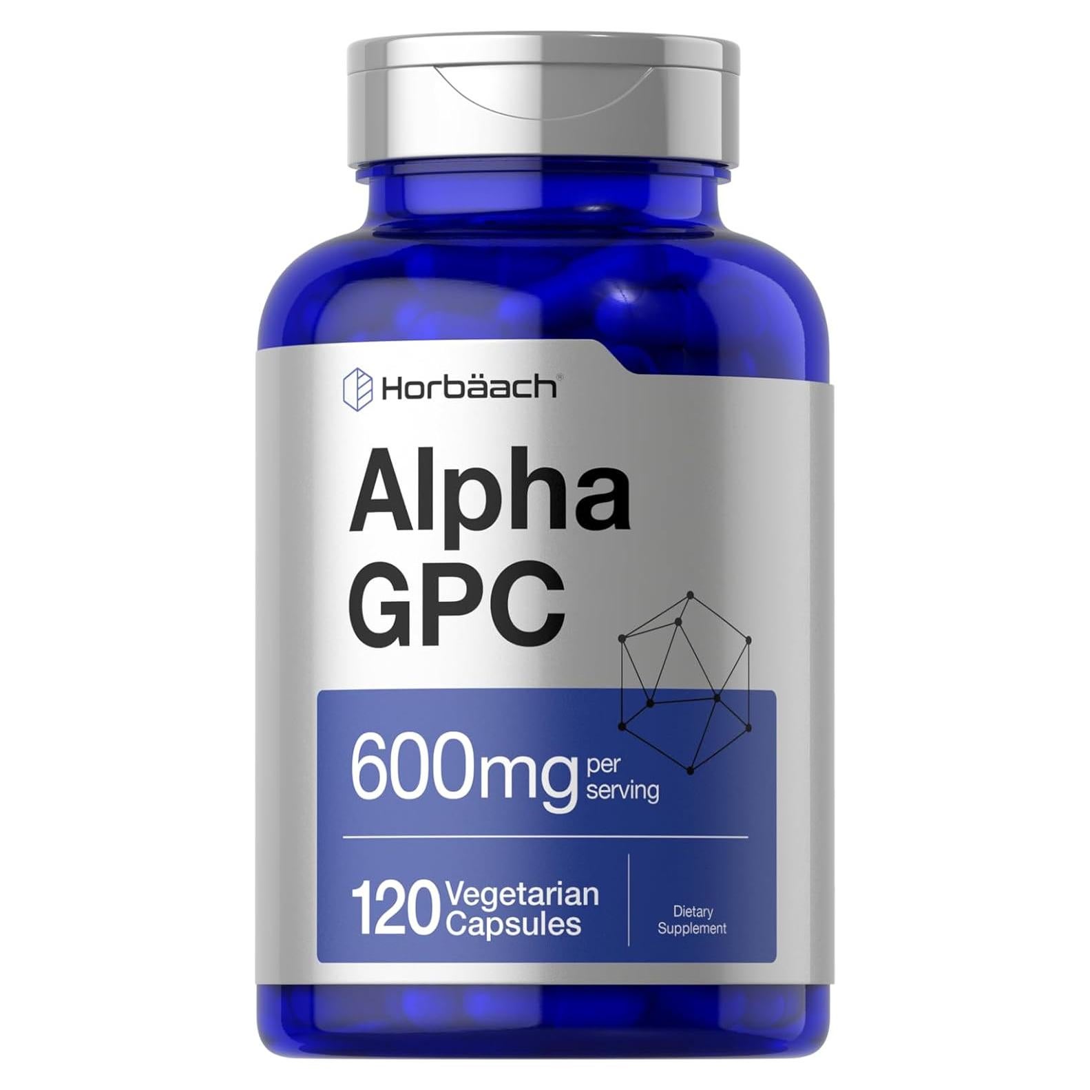 Alpha GPC 600mg Horbaach | 120 Cápsulas Vegetarianas | Suplemento Cognitivo