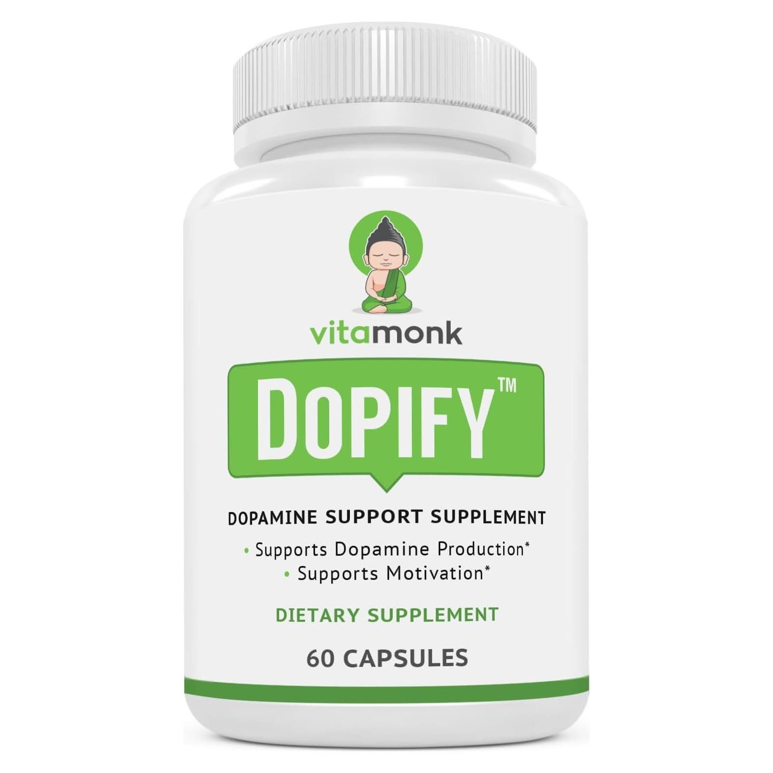 Suplemento Dopamina Dopify VitaMonk - 60 Cápsulas Sin Rellenos