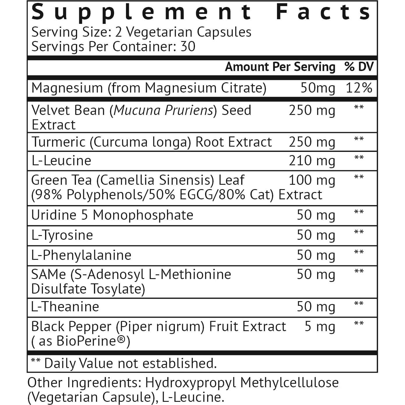 Suplemento Dopamina Dopify VitaMonk - 60 Cápsulas Sin Rellenos