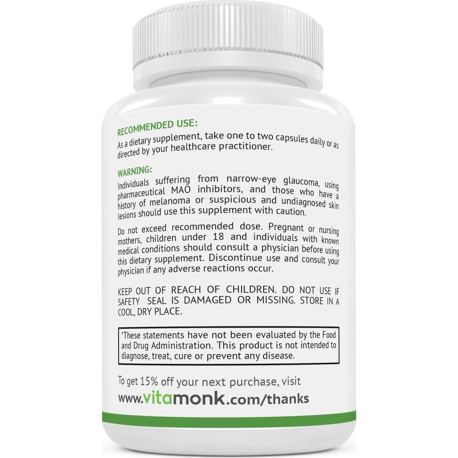 Suplemento Dopamina Dopify VitaMonk - 60 Cápsulas Sin Rellenos