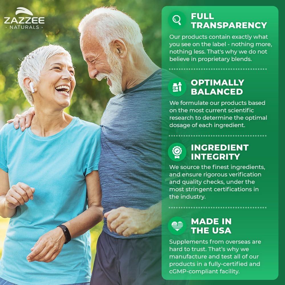 Suplemento de Citicolina Zazzee 500 mg 100 Cápsulas Veganas