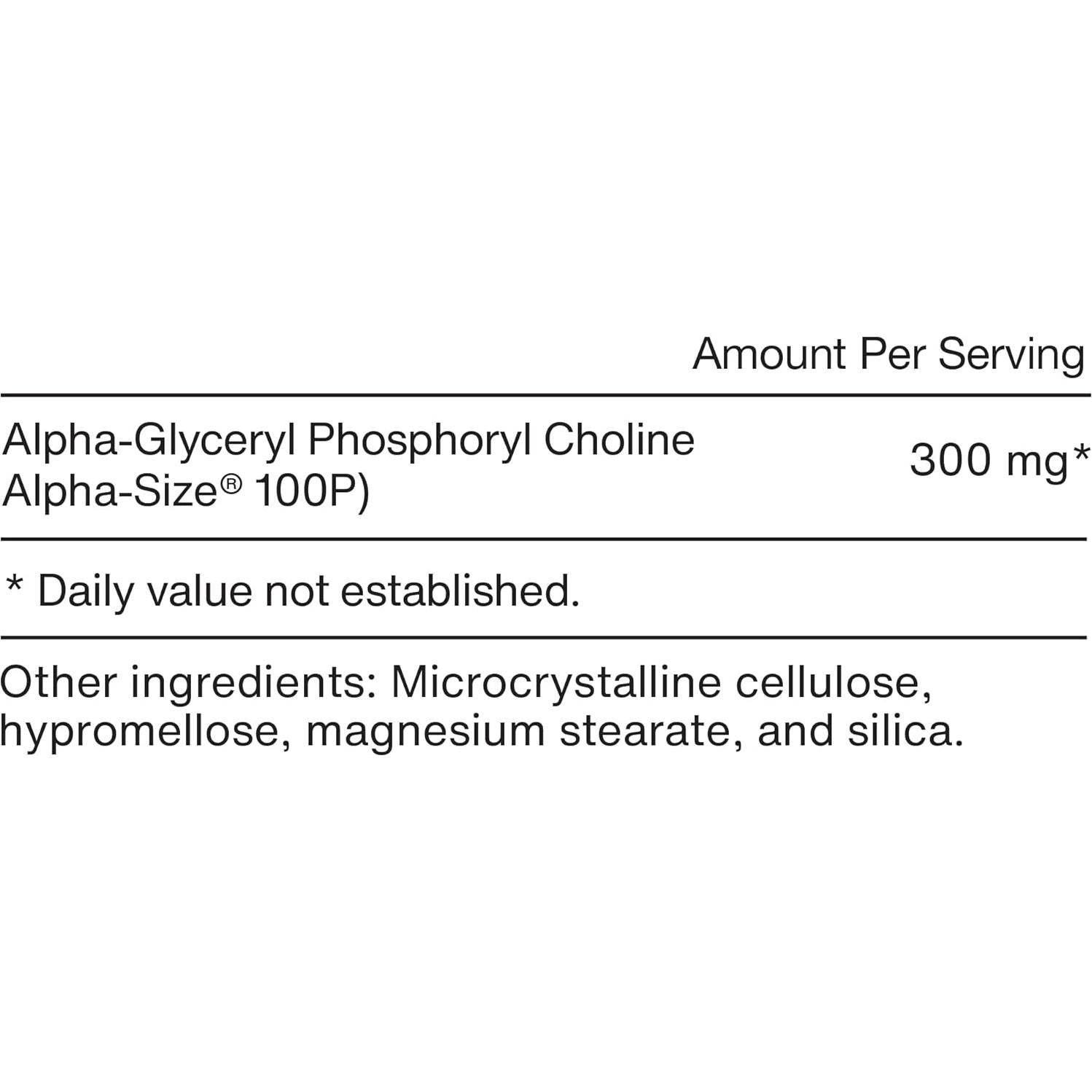 Suplemento Alpha GPC Momentous - 60 Porciones - Salud Cognitiva