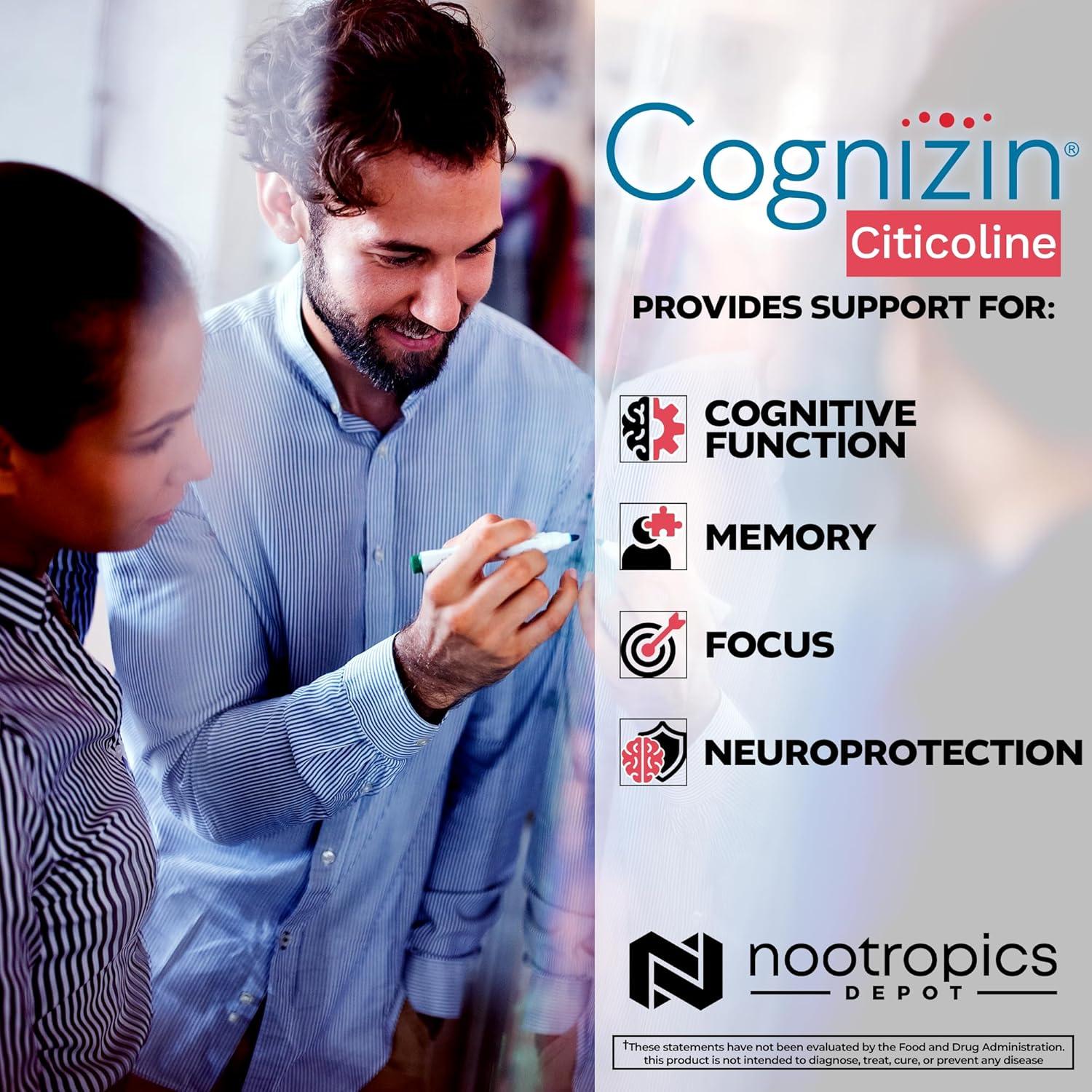 Cápsulas de Citicolina Cognizin Nootropics Depot 60 Unidades