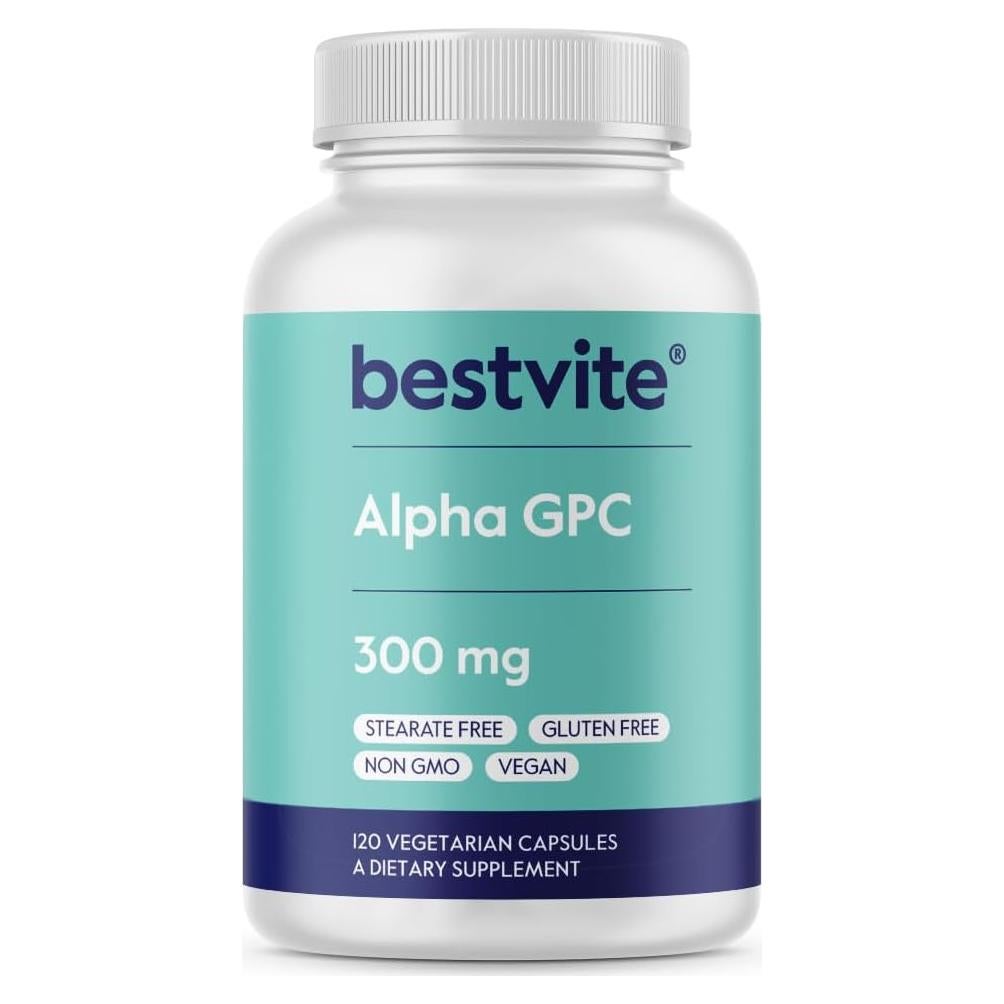Suplemento Alpha GPC 600mg Bestvite 120 Cápsulas Veganas