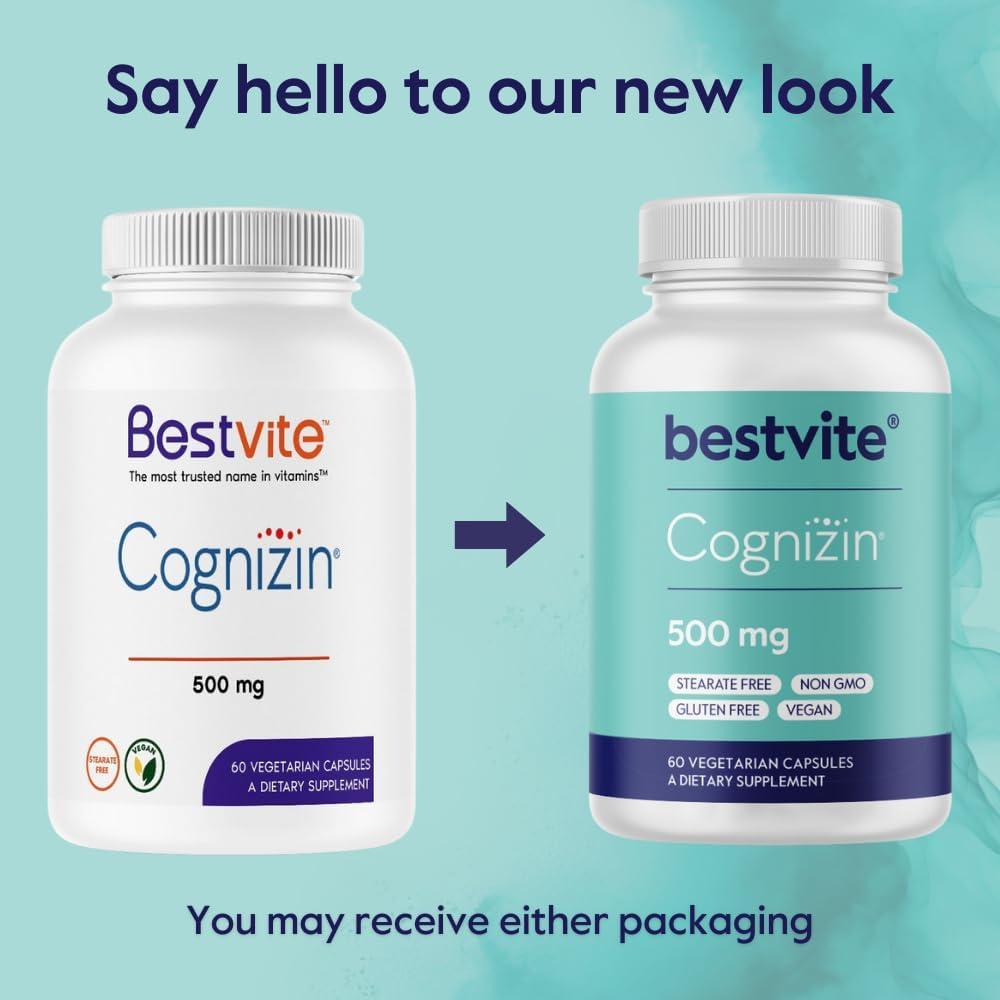 Cognizin Citicolina 500mg Bestvite 60 Cápsulas Veganas