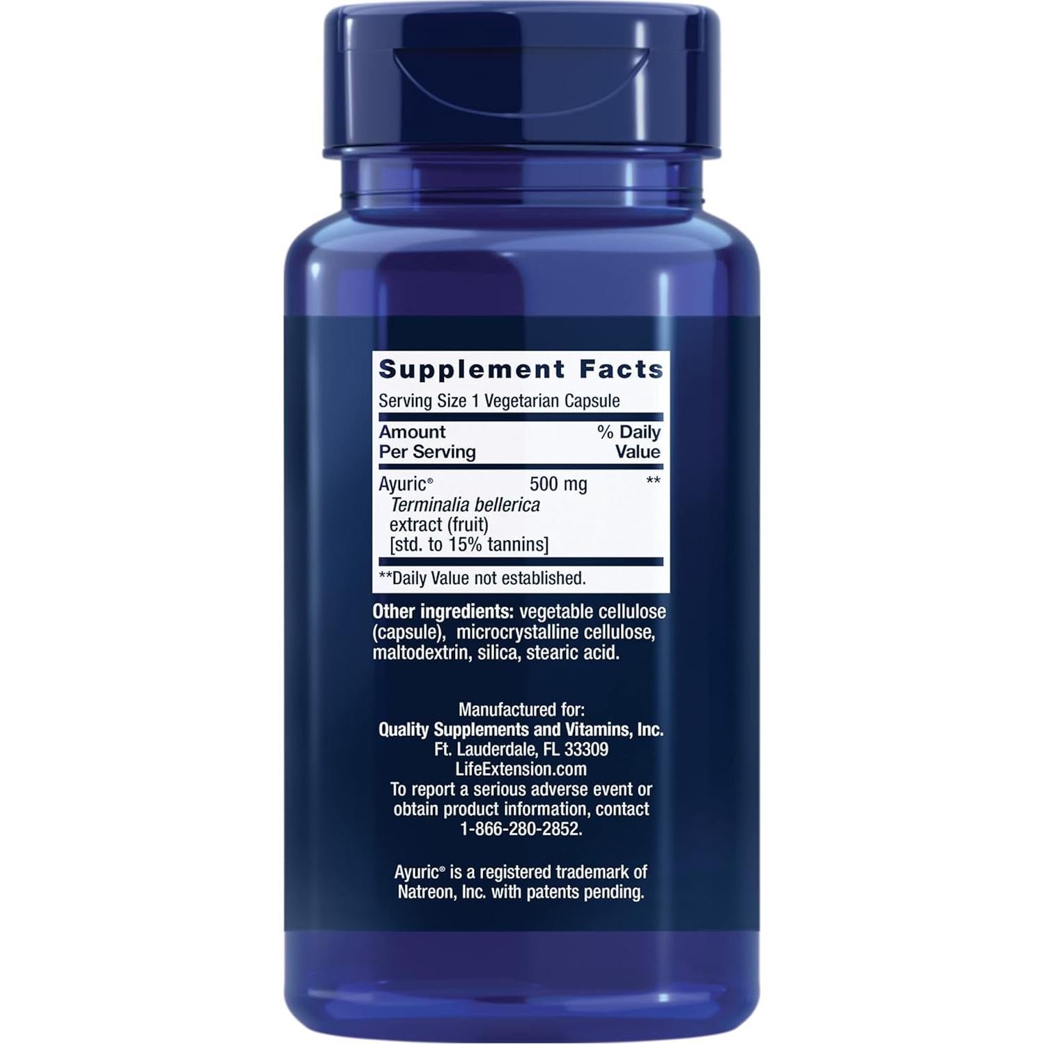 Control de Ácido Úrico Life Extension 60 Cápsulas Vegetales