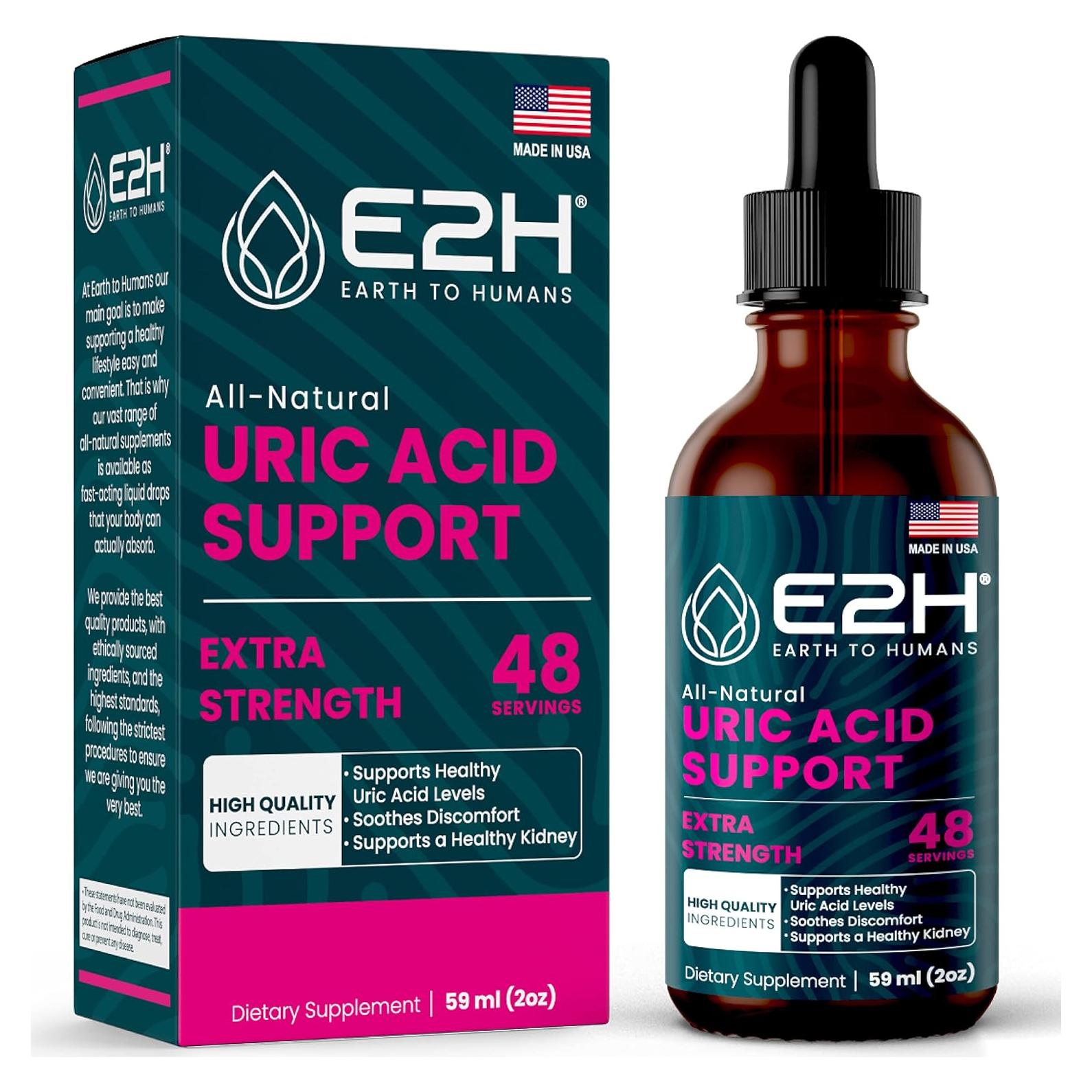 Suplemento Líquido de Ácido Úrico E2H - BM Health - 59.15 ml
