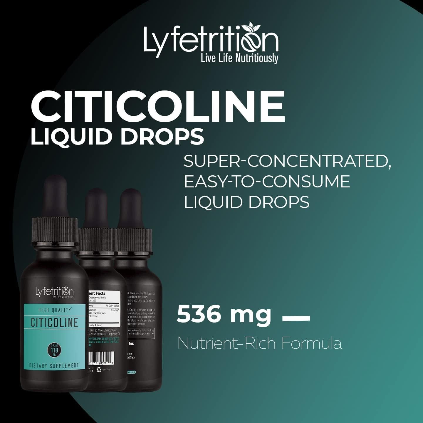 Gotas Líquidas de Citicolina Lyfetrition 536 mg 220 Porciones