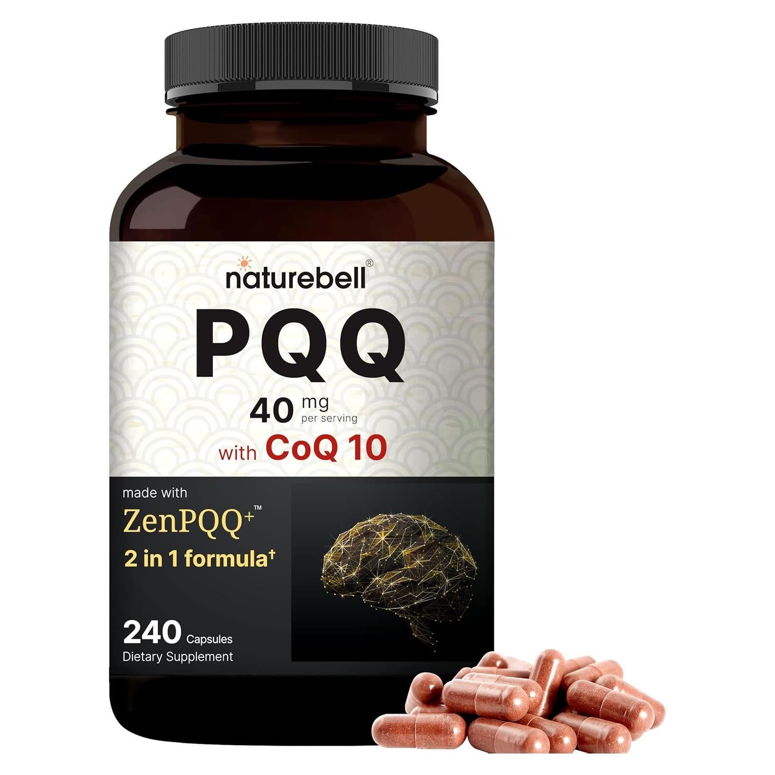NatureBell PQQ 40mg + CoQ10 240 Cápsulas Antioxidantes