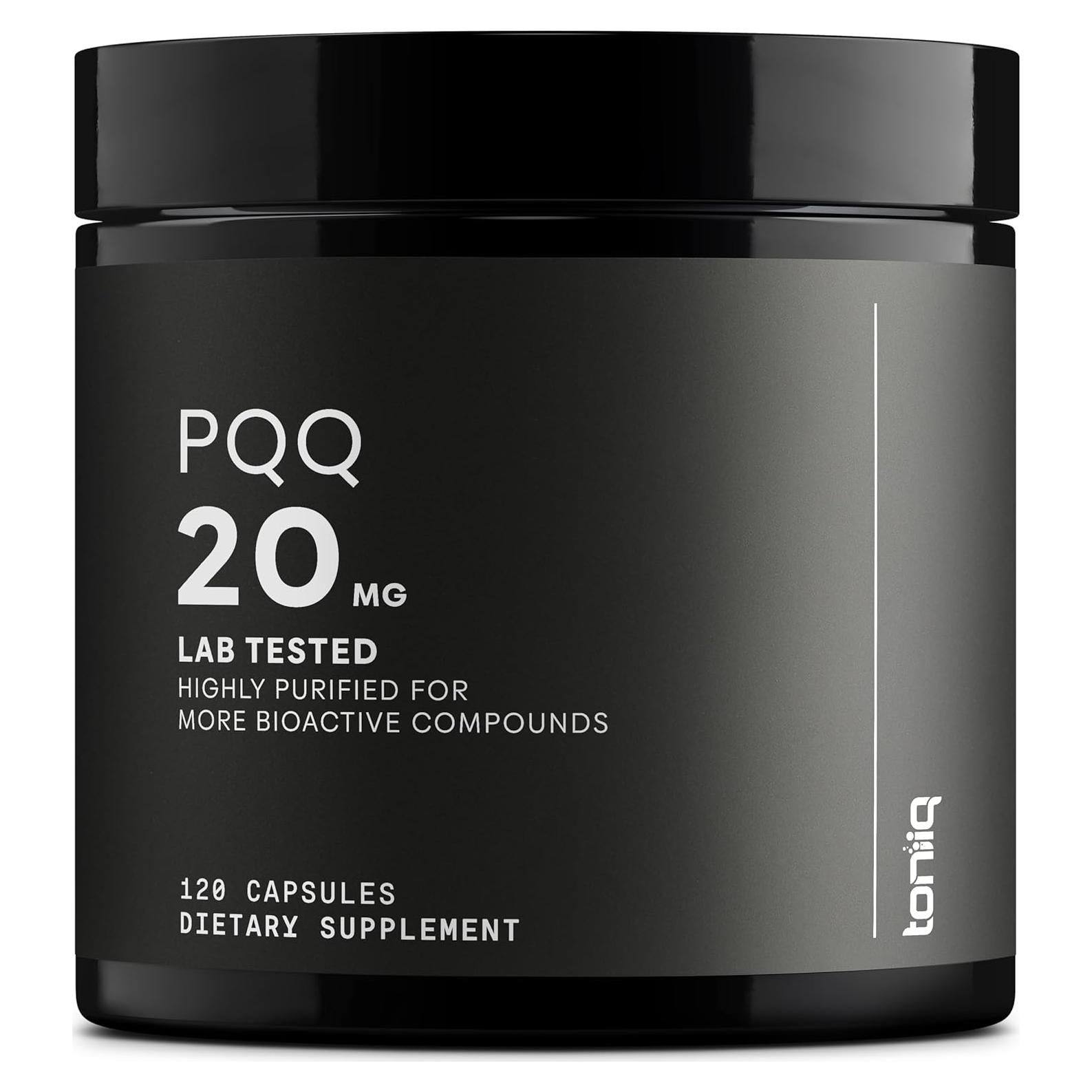 Suplemento Toniiq PQQ 20mg - 120 Cápsulas Vegetarianas