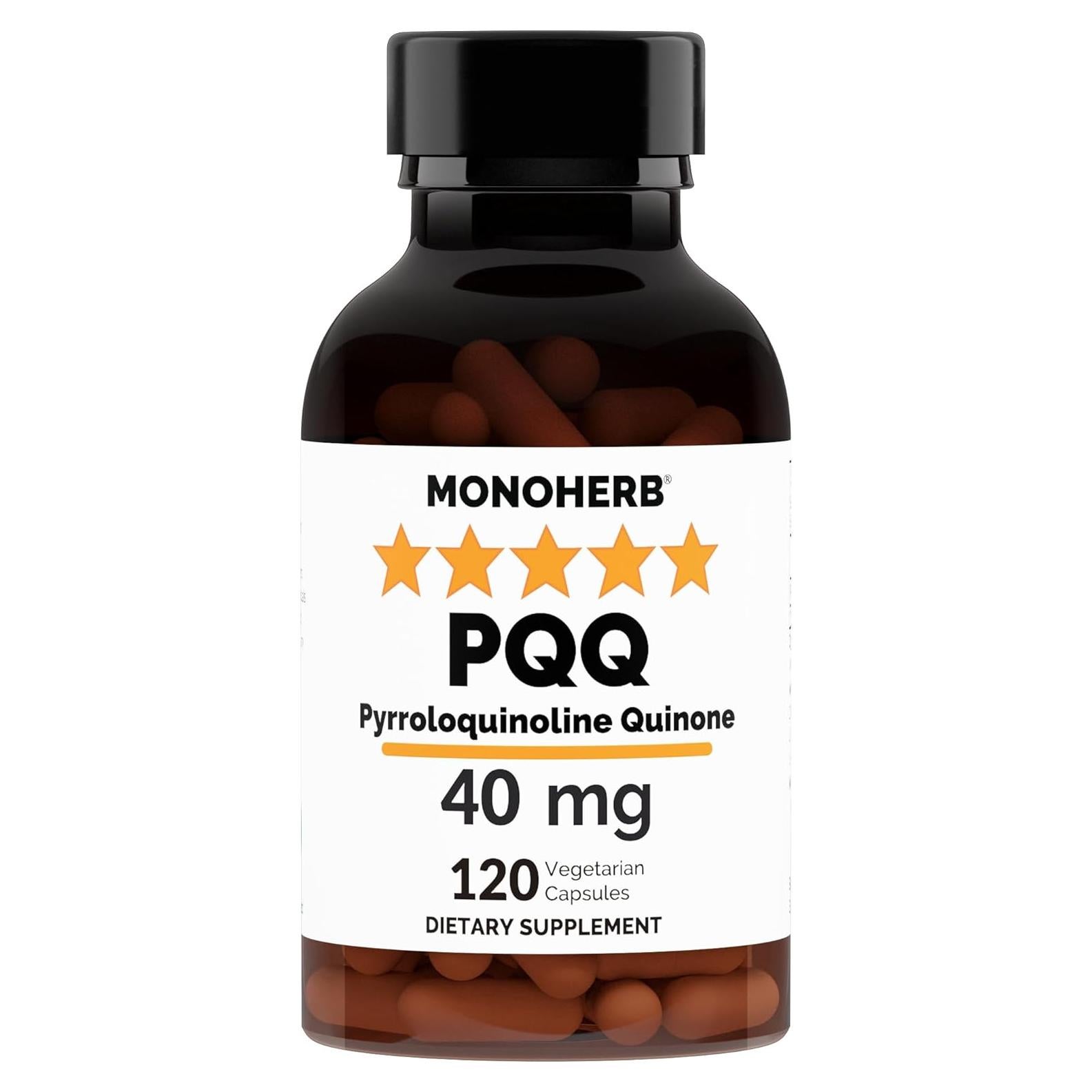 Suplemento PQQ Monoherb 40 mg - 120 Cápsulas Veganas