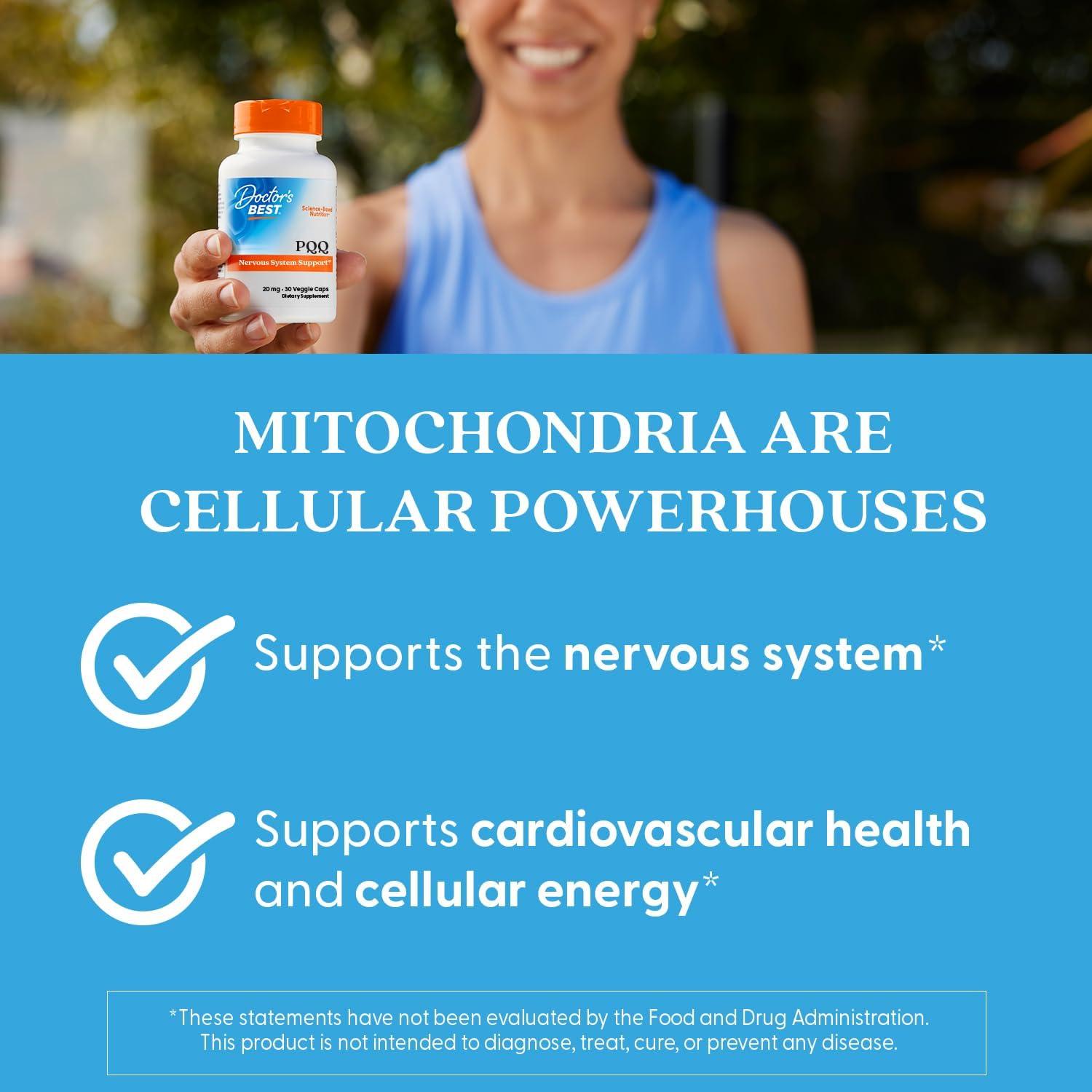 Suplemento PQQ Doctor's Best 30 Cápsulas Veganas Antioxidante
