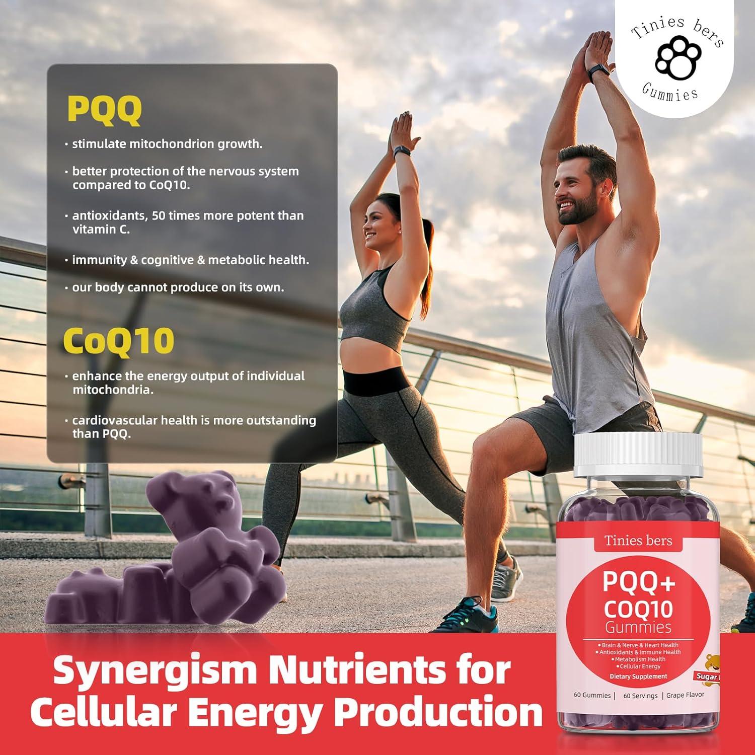 Gominolas PQQ 40mg y CoQ10 100mg Tinies bers 60 Unidades