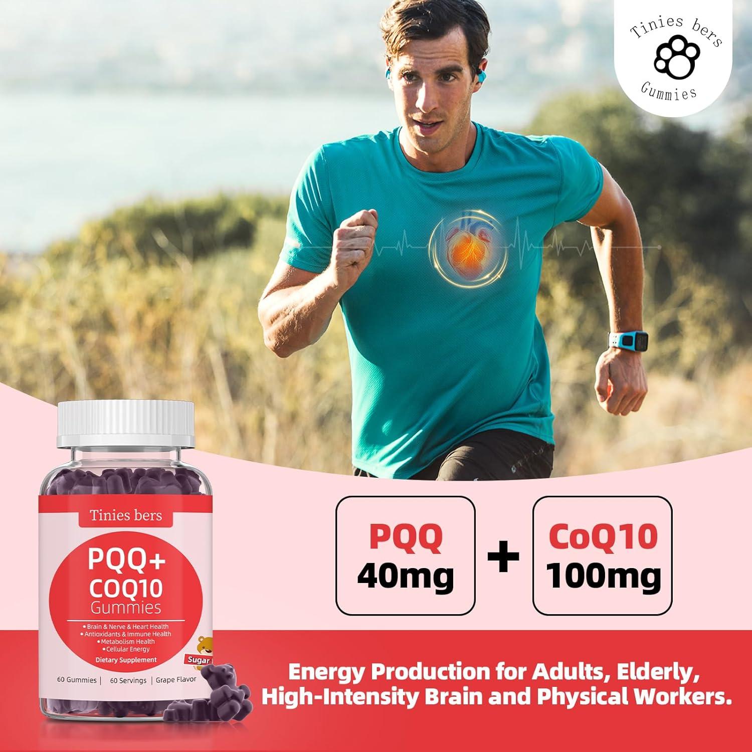 Gominolas PQQ 40mg y CoQ10 100mg Tinies bers 60 Unidades