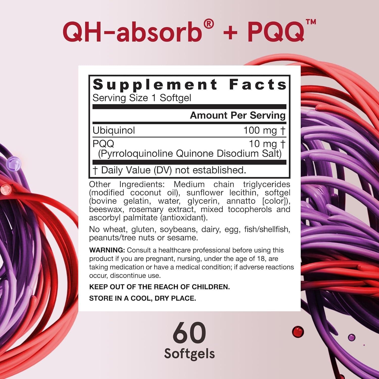 Suplemento Antioxidante Jarrow QH-Absorb + PQQ 60 Gelatinas