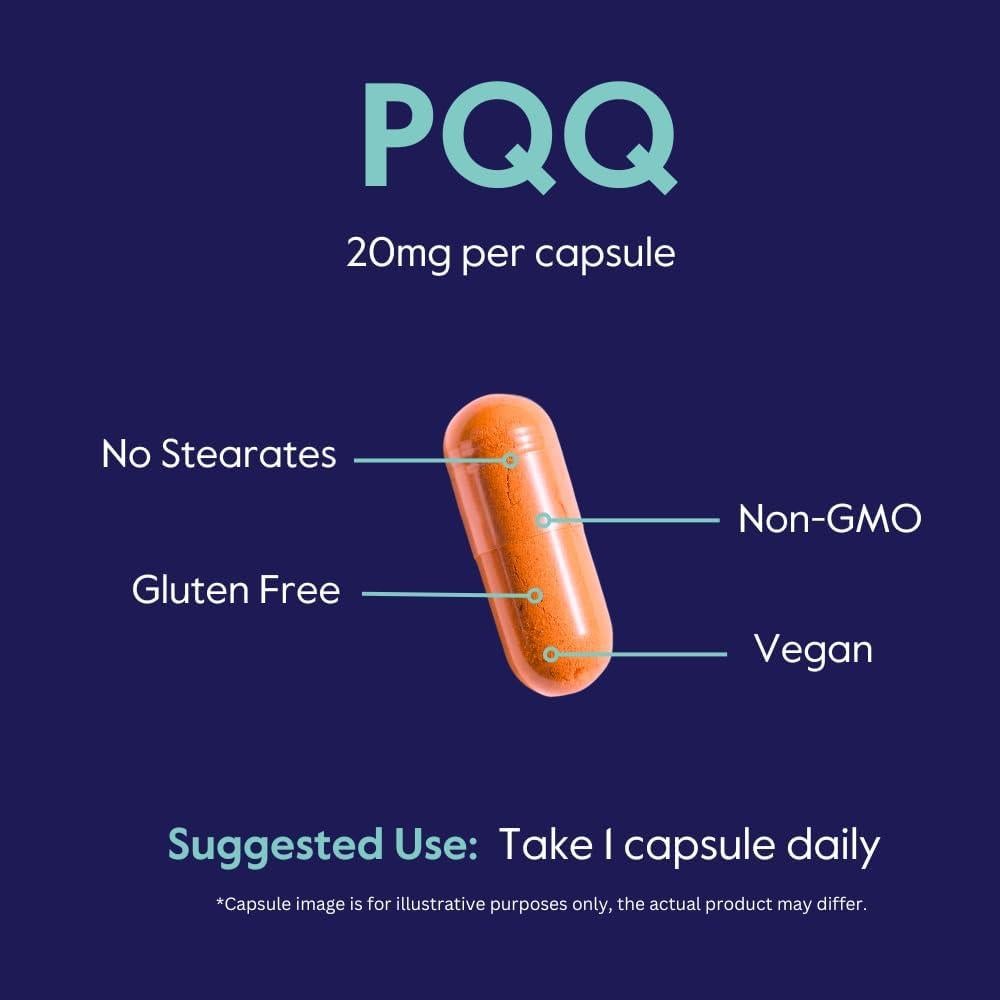 Suplemento PQQ 20mg Bestvite - 120 Cápsulas Veganas