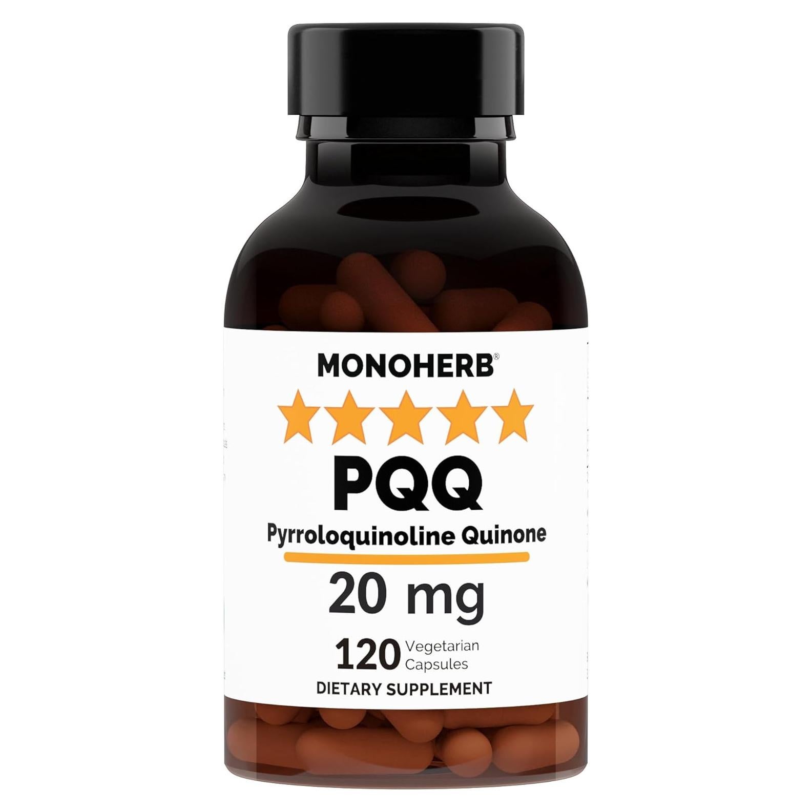 Suplemento PQQ Monoherb 120 Cápsulas Veganas 20 mg