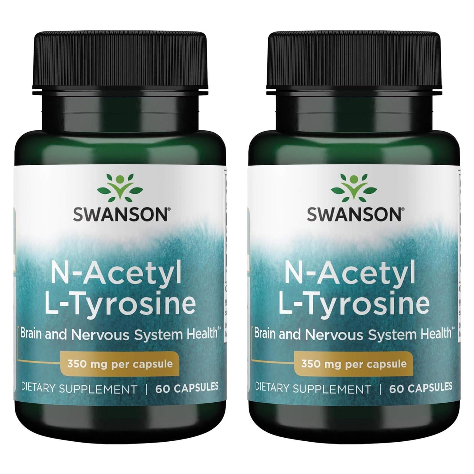 Suplemento N-Acetil L-Tirosina Swanson 350mg - 60 Cápsulas