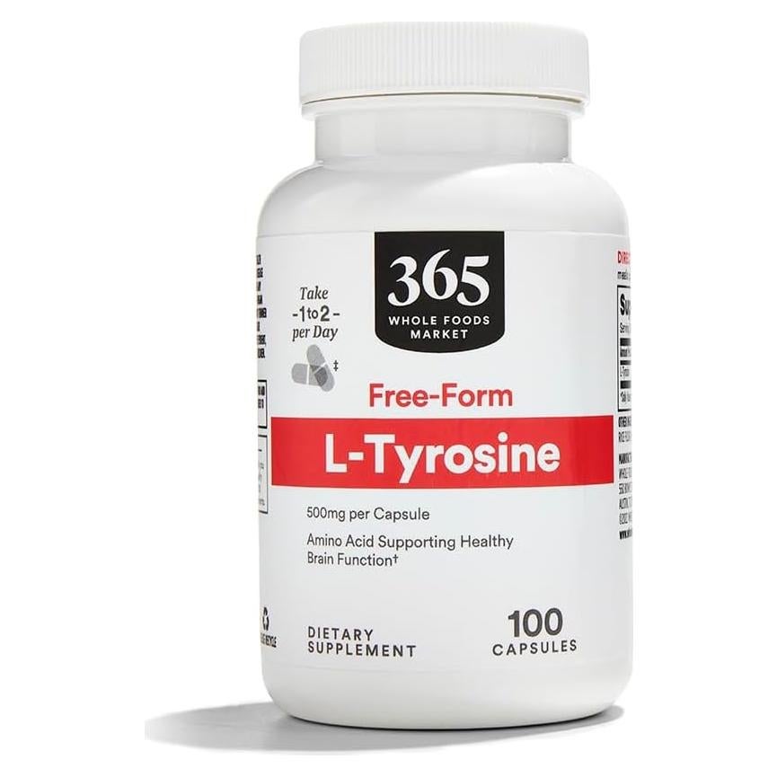 L-Tirosina 500mg 100 Cápsulas 365 Whole Foods Market