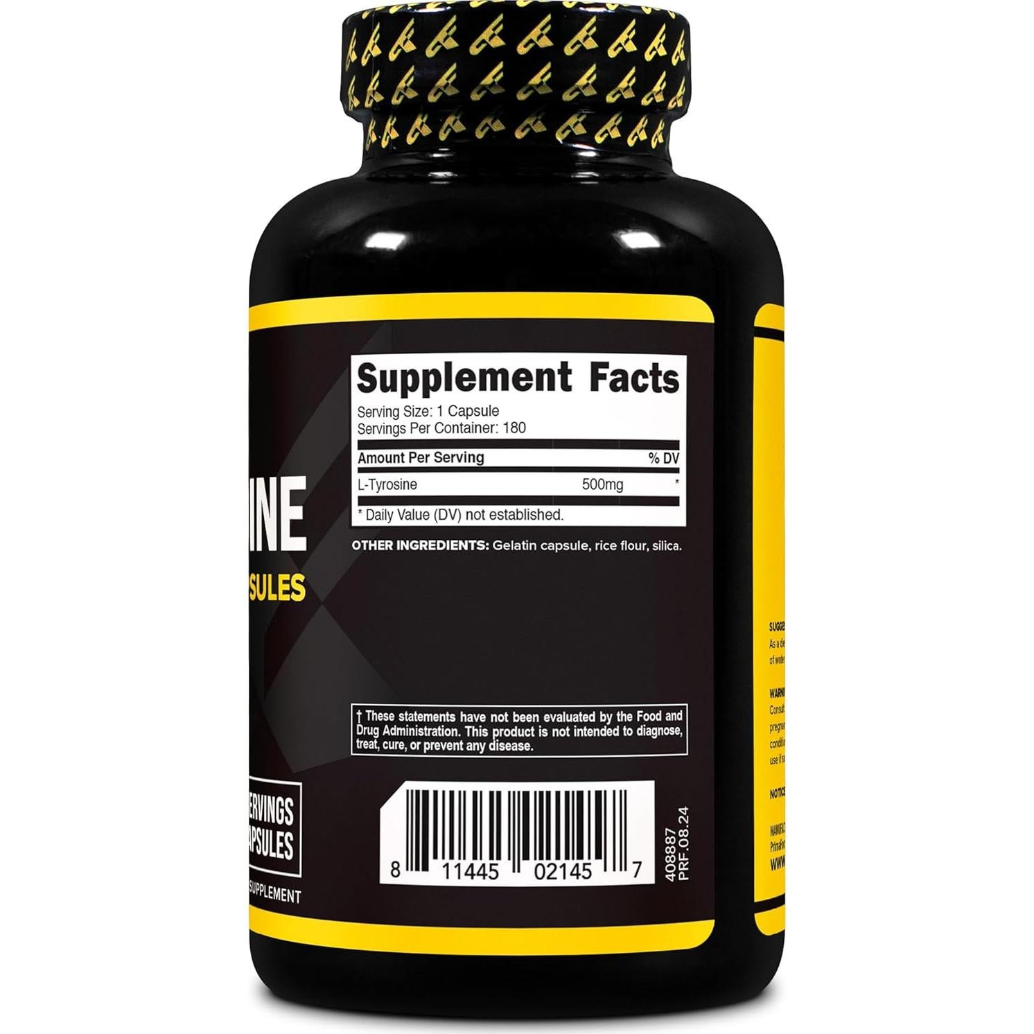 Primaforce L-Tirosina 180 Cápsulas 500 mg Suplemento