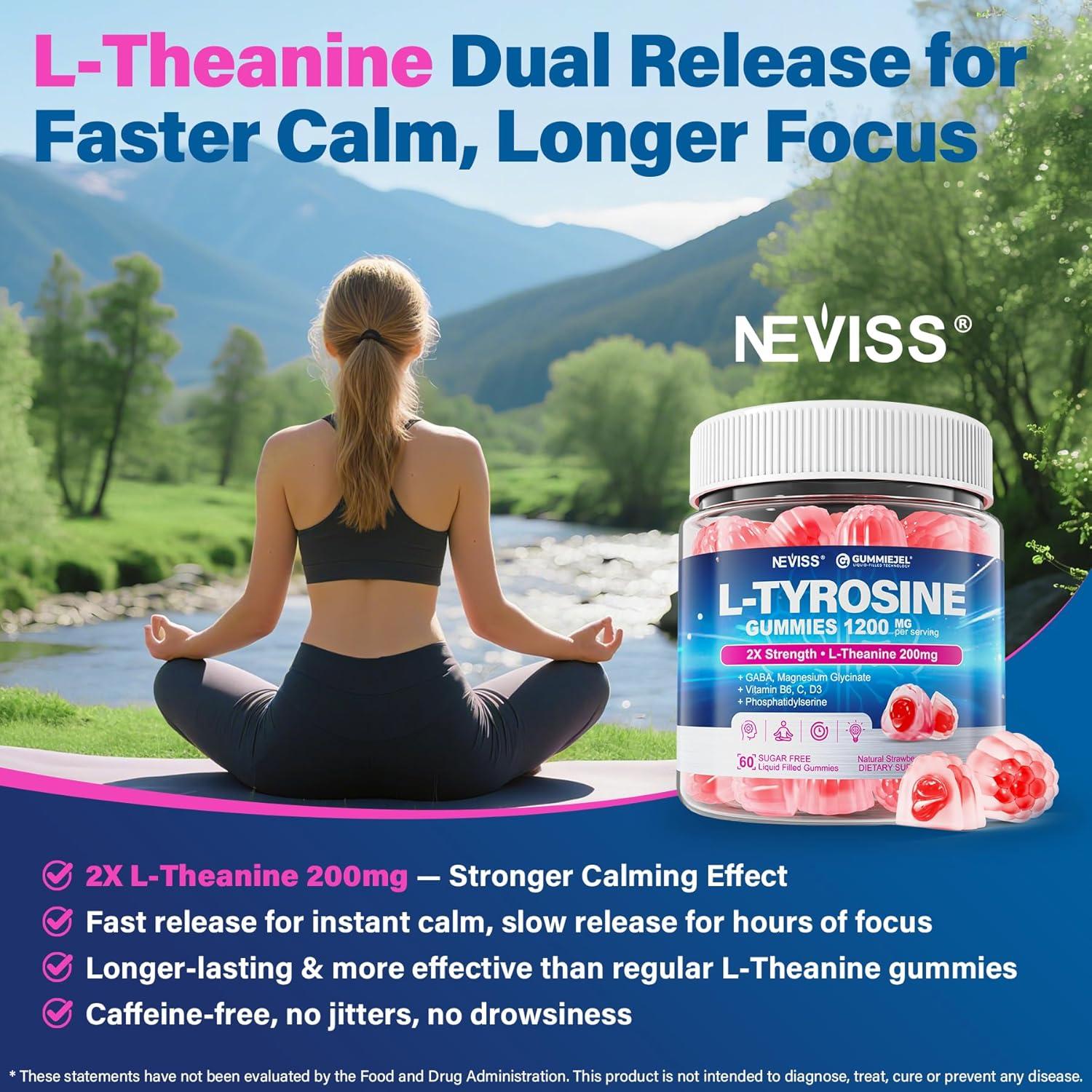 Suplemento Gominolas NEVISS L-Tirosina 1200mg y GABA 200mg