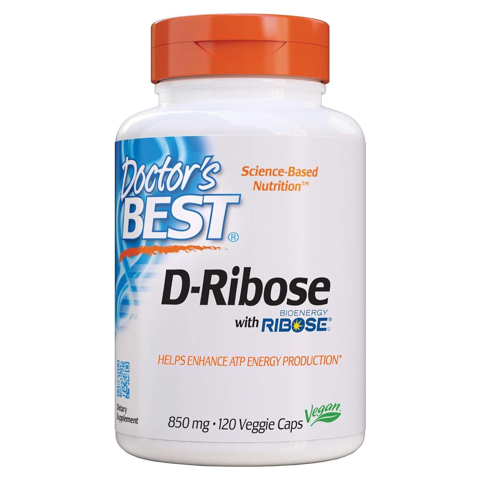 D-Ribosa Doctor's Best 120 Cápsulas Veganas Sin Gluten