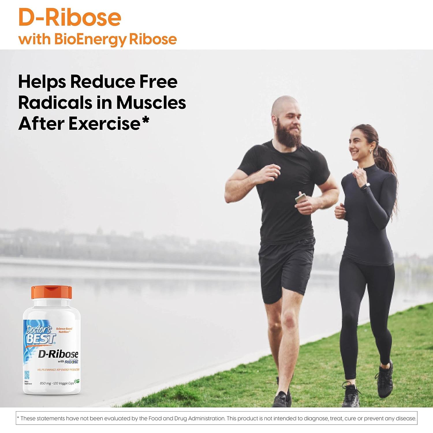 D-Ribosa Doctor's Best 120 Cápsulas Veganas Sin Gluten