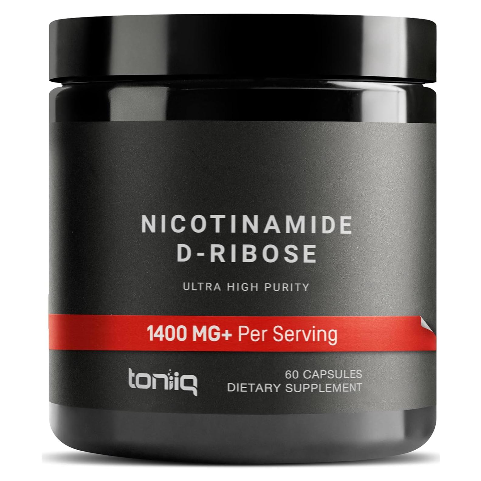 Suplemento de NAD+ Toniiq 1400mg con D-Ribosa y Niacina