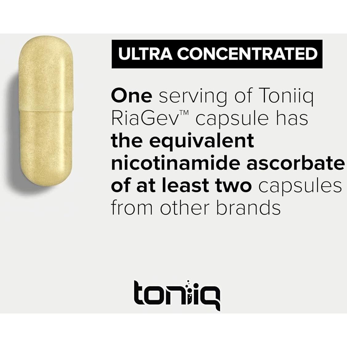 Suplemento de NAD+ Toniiq 1400mg con D-Ribosa y Niacina