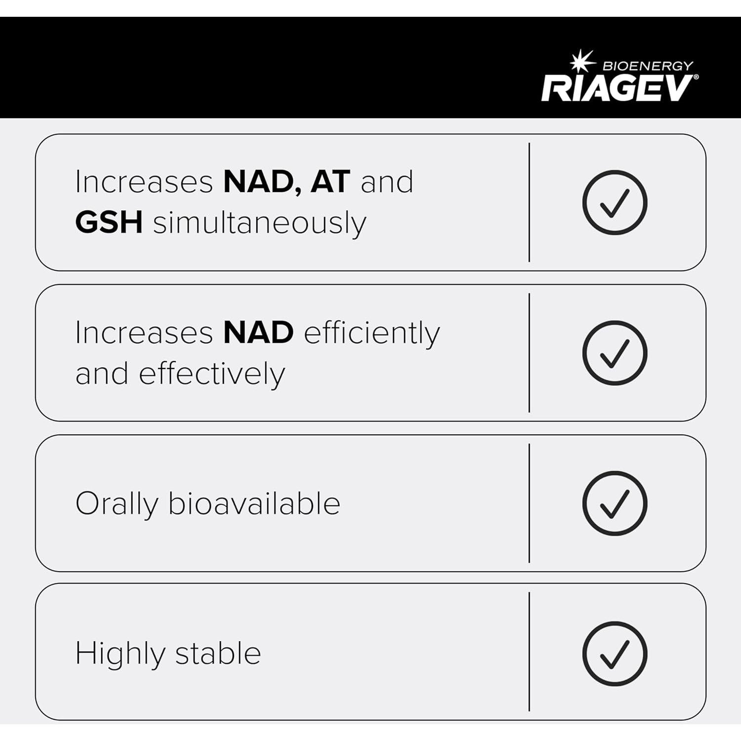 Suplemento de NAD+ Toniiq 1400mg con D-Ribosa y Niacina
