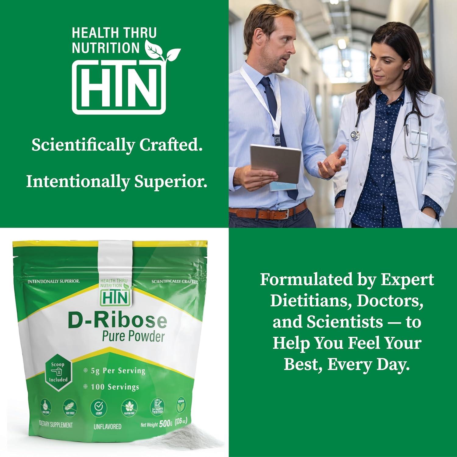 D-Ribosa en Polvo Puro Health Thru Nutrition 500g - Energía Celular