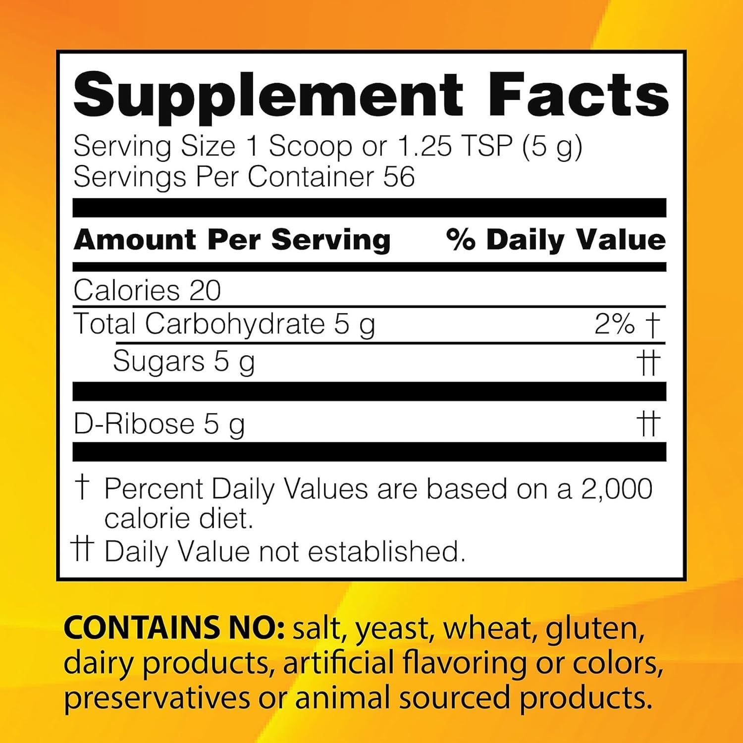 D-Ribosa en polvo S.H.I.N.E. 280 g Bioenergy Ribose