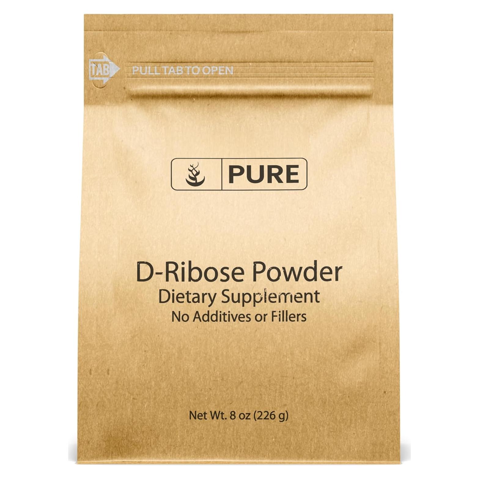 D-Ribosa en Polvo 227g Ingredientes Originales Puros Sin Gluten