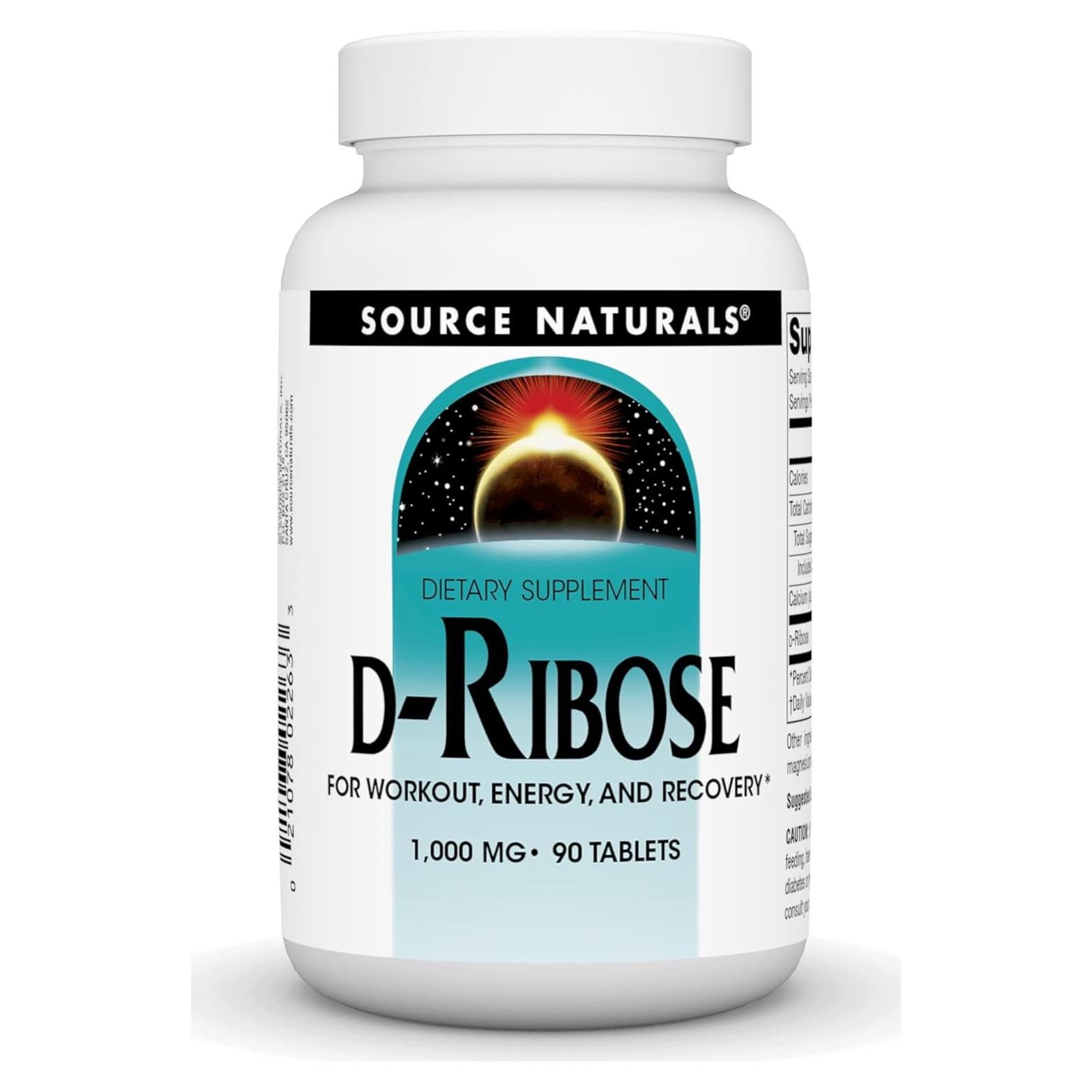 D-Ribosa Source Naturals 90 Tabletas - Energía y Recuperación