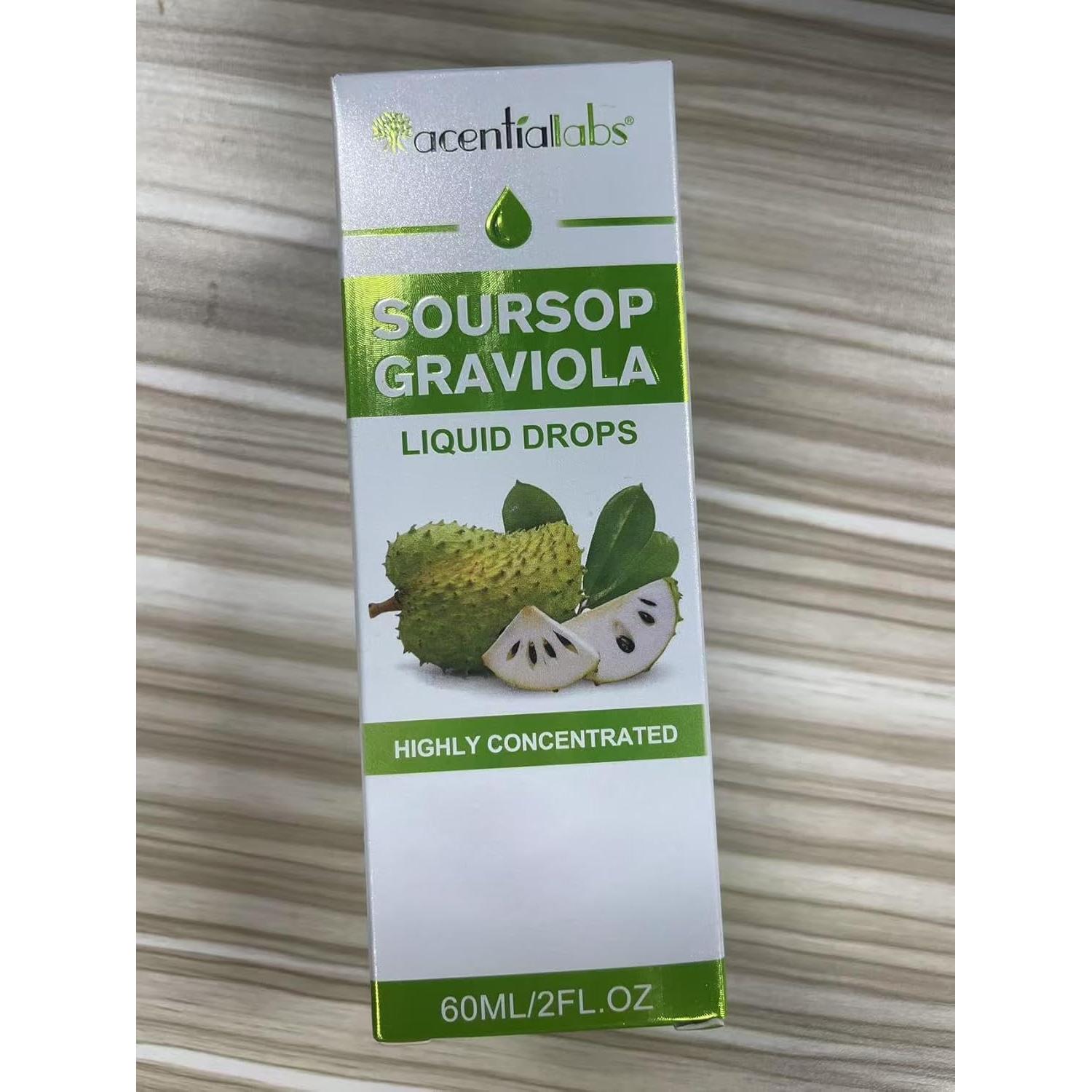 Gotas Líquidas de Graviola Soursop 59 ml - Extracto Natural Antioxidante