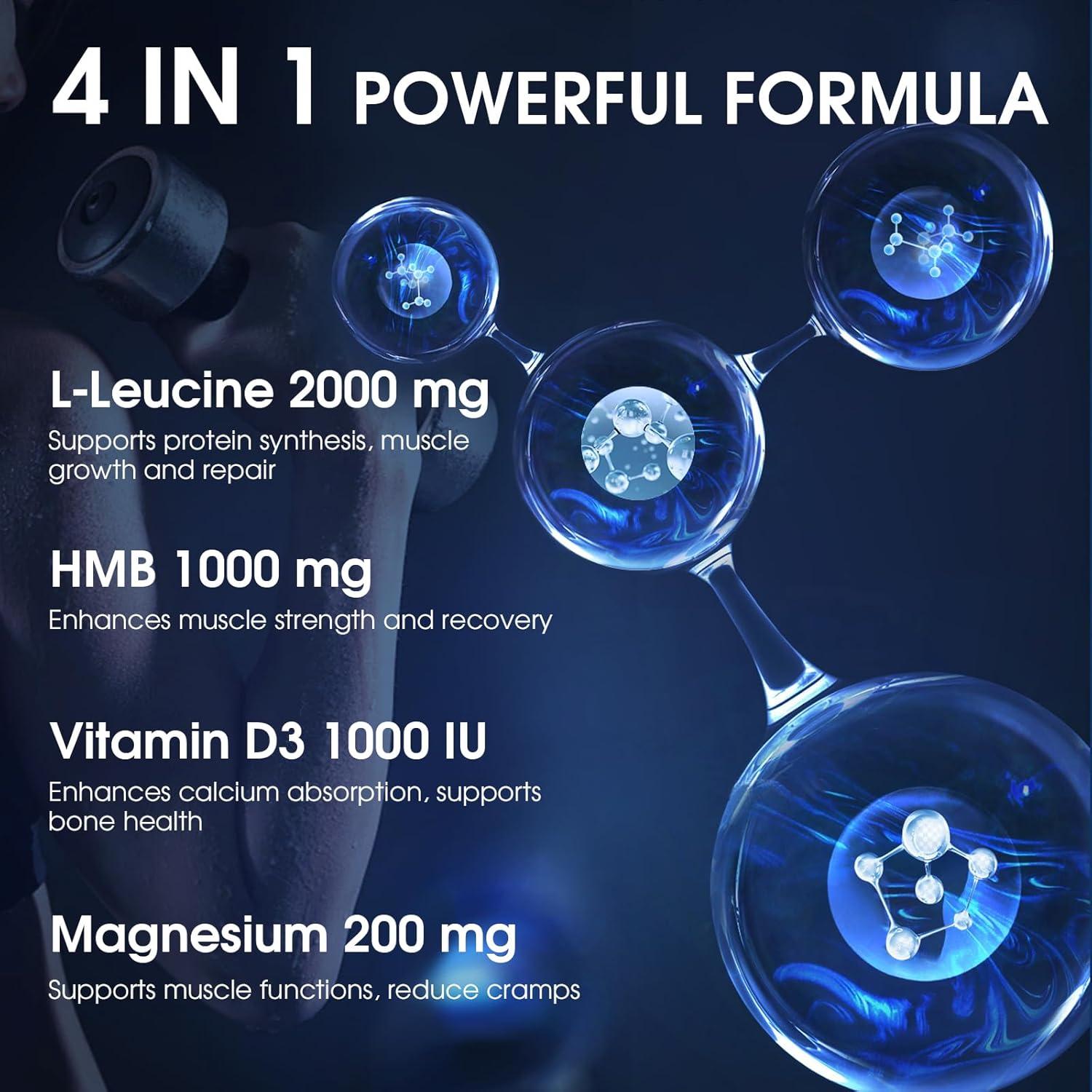 Gomitas Suplemento HMB Leucina Vitamina D3 Magnesio 120u