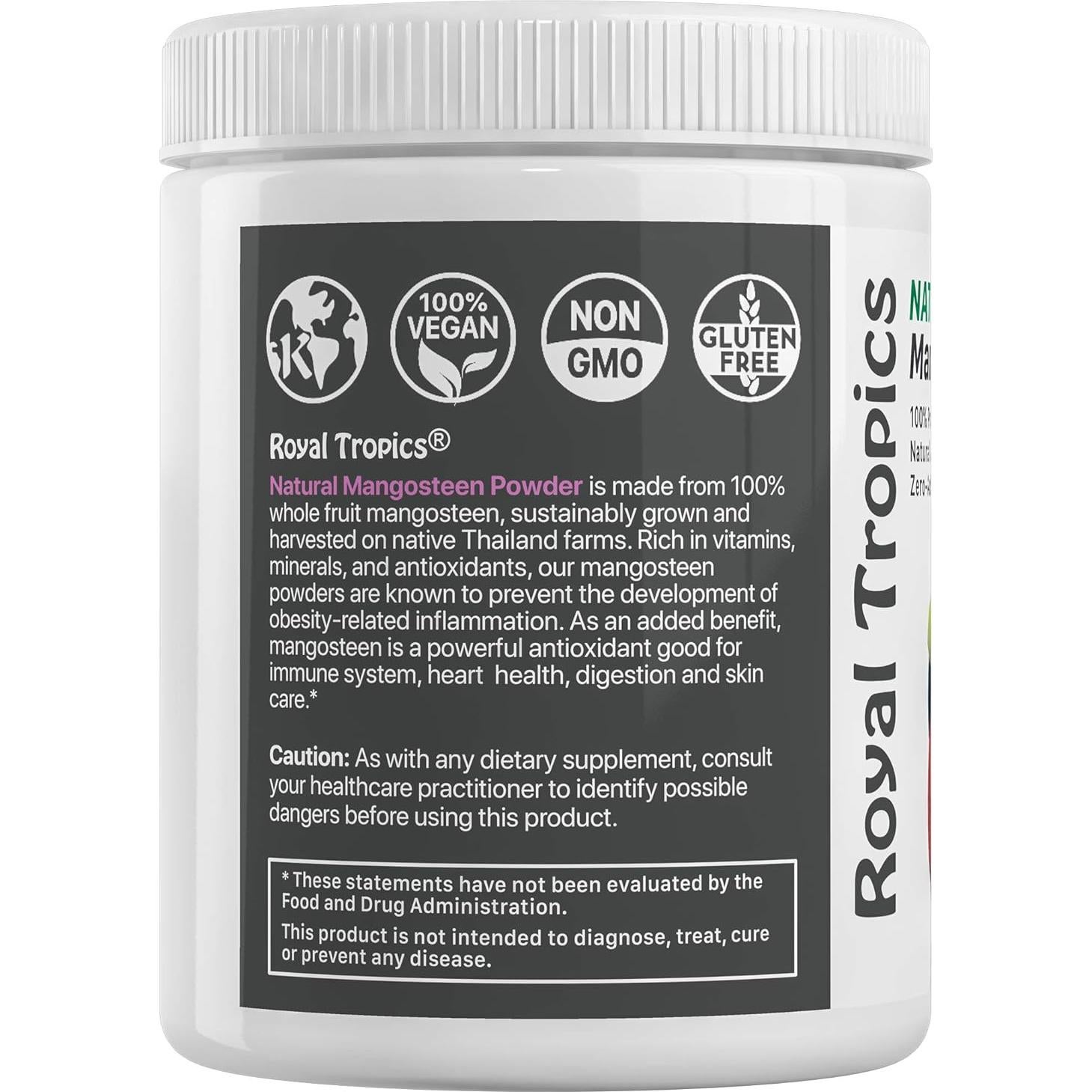 Polvo de Mangostán 100% Royal Tropics 351g Suplemento Nutricional