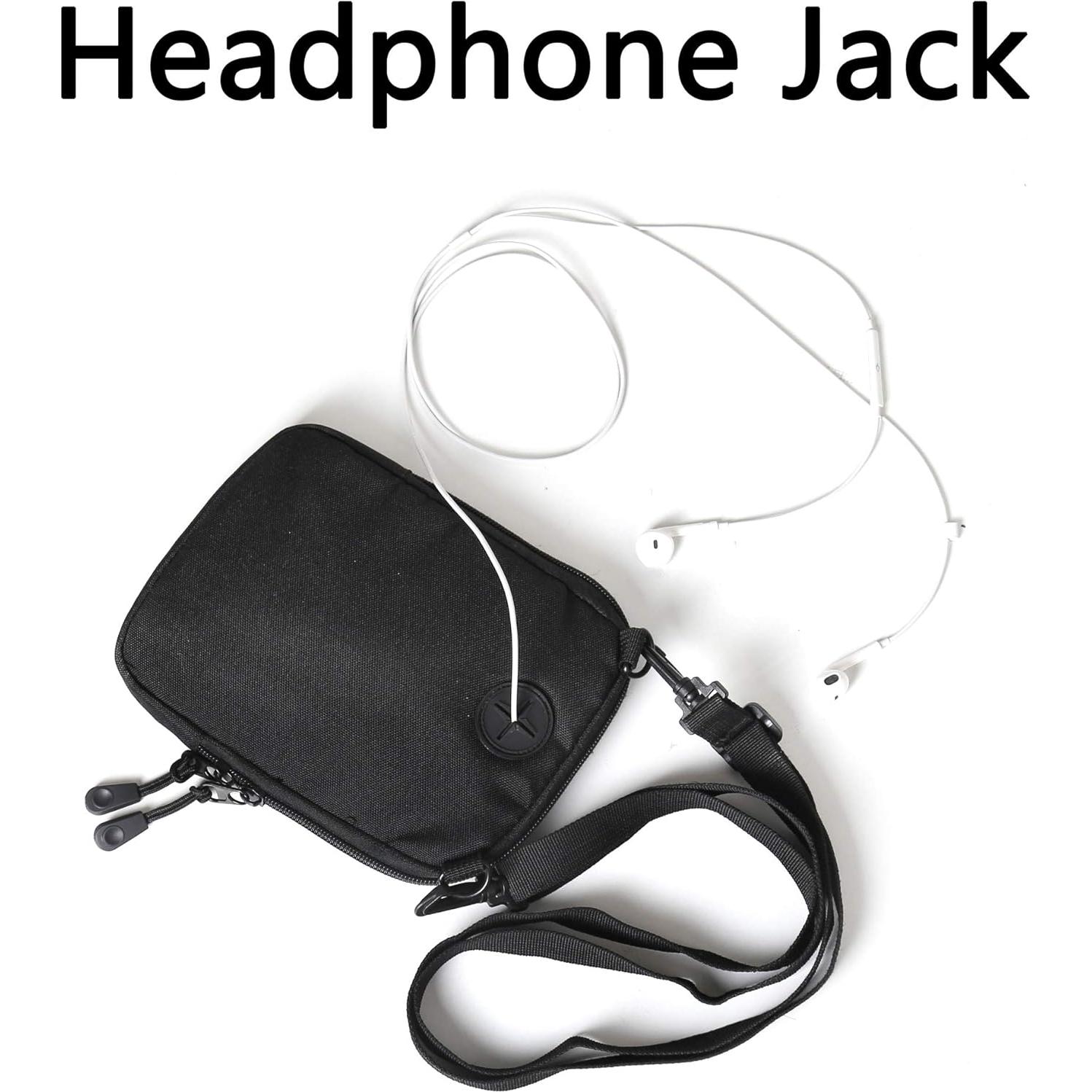 Bolsa Cruzada SEAFEW Negra Unisex 19x14x2 cm Ligera