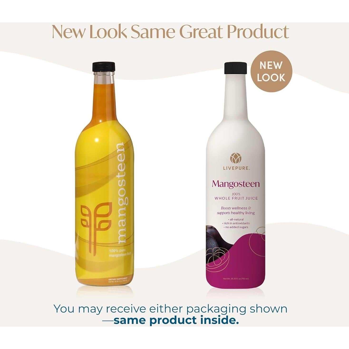 Jugo de Mangostán Puro 750ml - PURE, Antioxidante Vegano