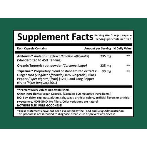 Cápsulas de Amla y Cúrcuma Dr. Gumman 120 Unidades