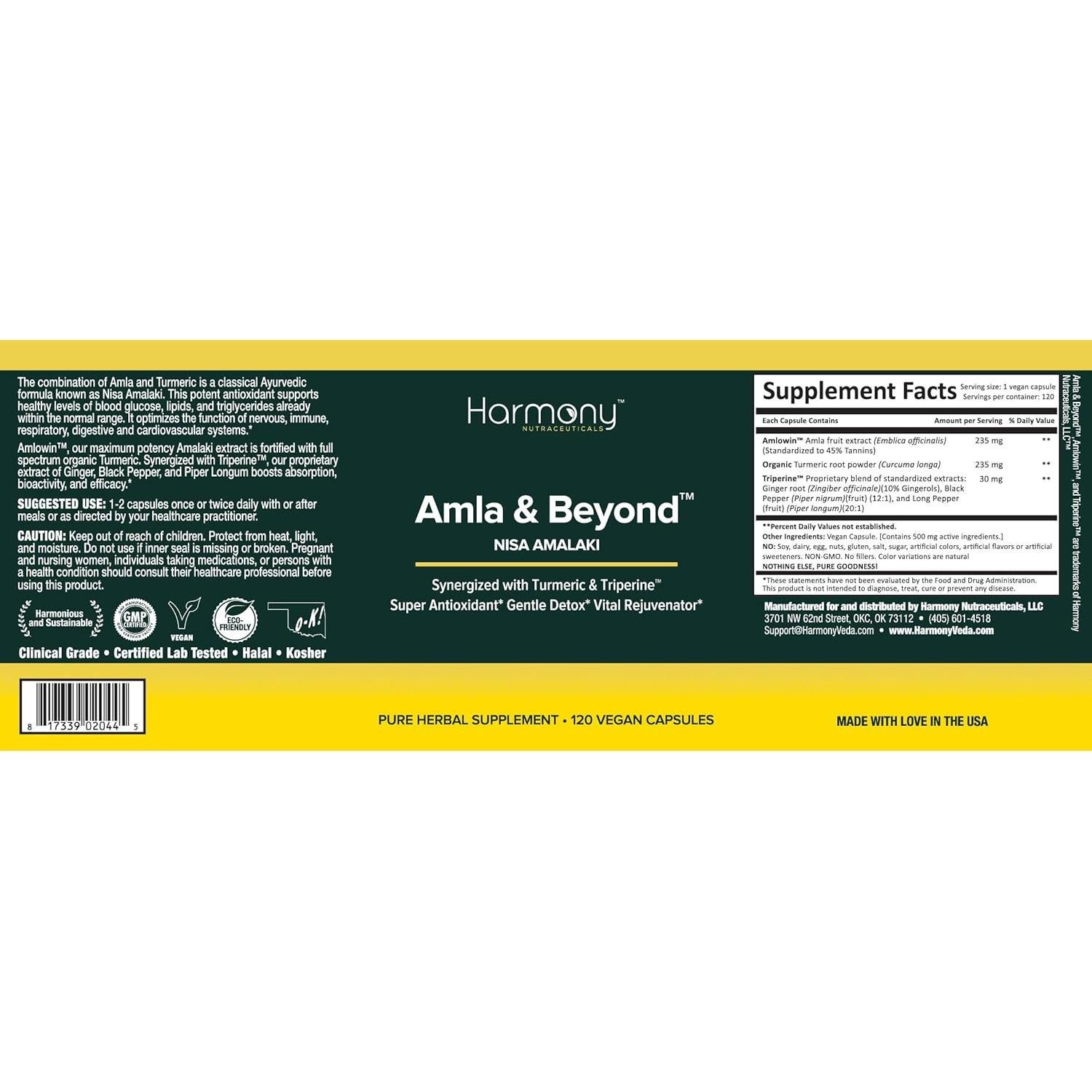 Cápsulas de Amla y Cúrcuma Dr. Gumman 120 Unidades